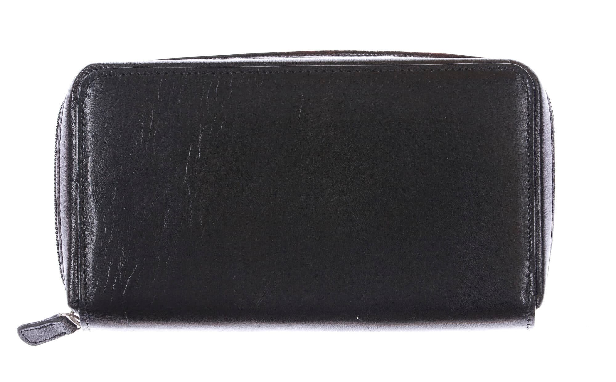 COSENZA: maxi portafoglio / clutch uomo in cuoio, colore: NERO, Made in Italy