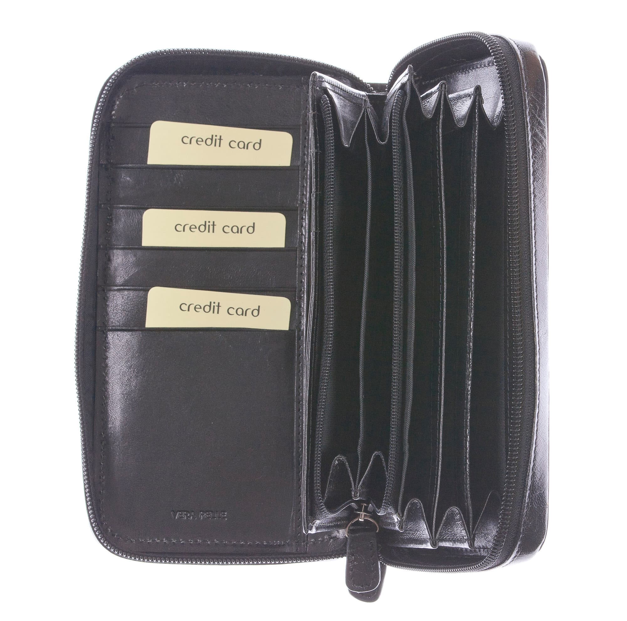 COSENZA: maxi portafoglio / clutch uomo in cuoio, colore: NERO, Made in Italy
