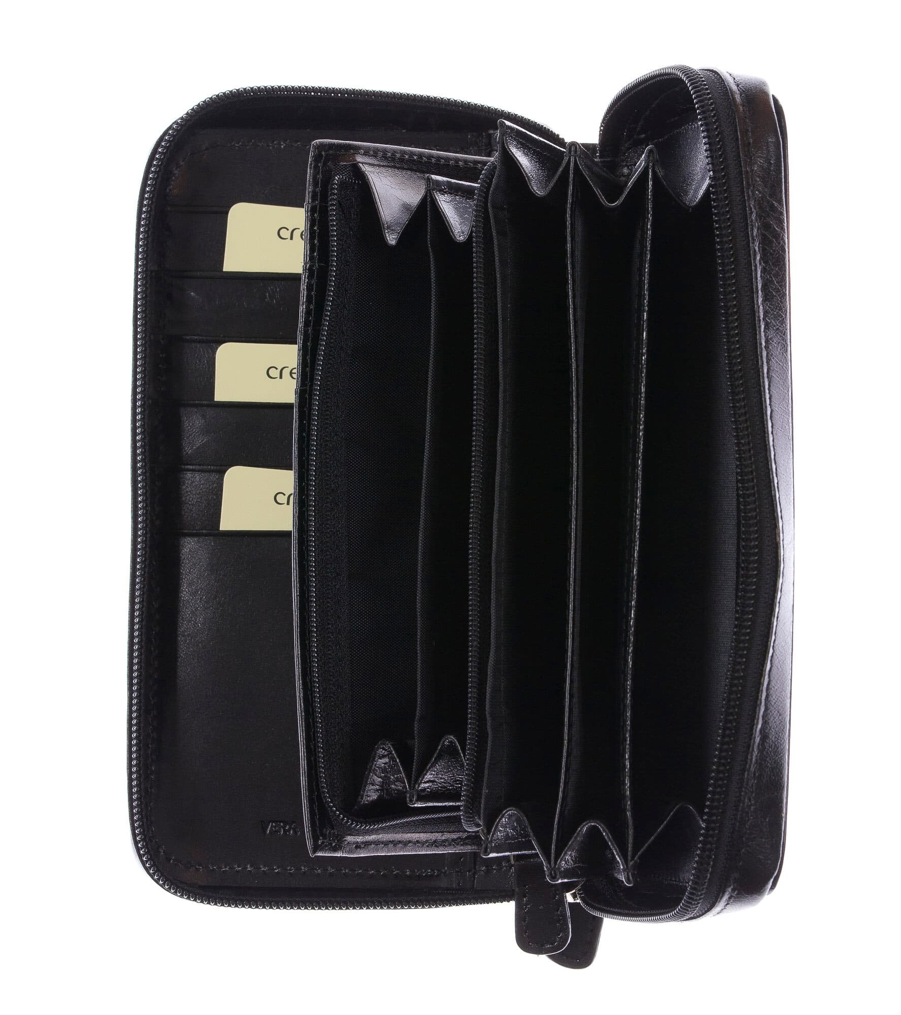COSENZA: maxi portafoglio / clutch uomo in cuoio, colore: NERO, Made in Italy (Portafoglio)