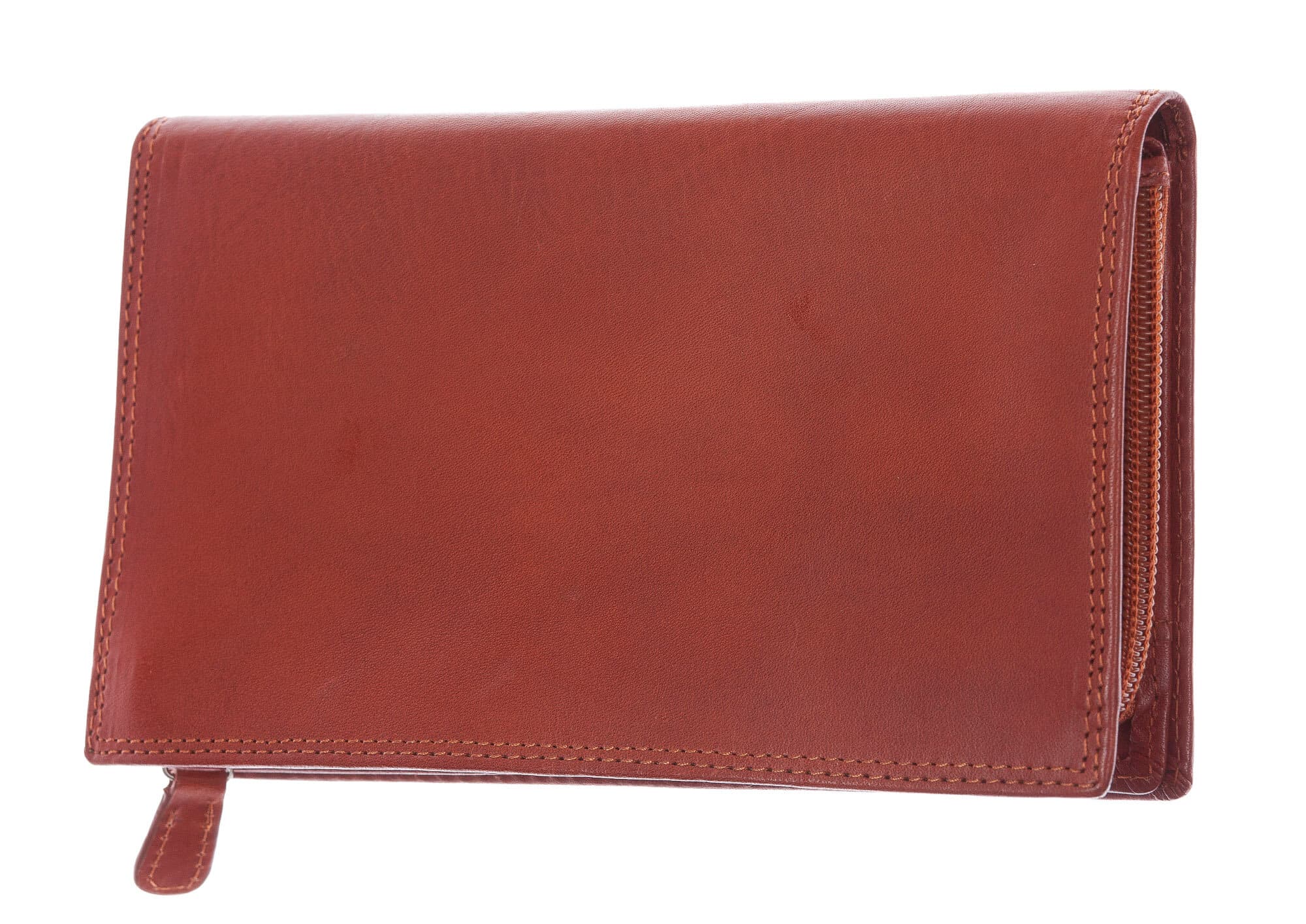 BARBADOS: maxi portafogli0 uomo in cuoio a bottone, colore: MARRONE, Made in Italy (Portafoglio