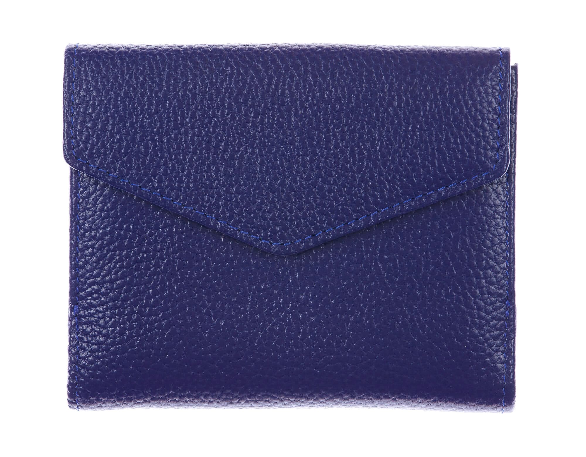 Portafoglio in vera pelle da donna MIMOSA, colore BLU, SANTINI, MADE IN ITALY