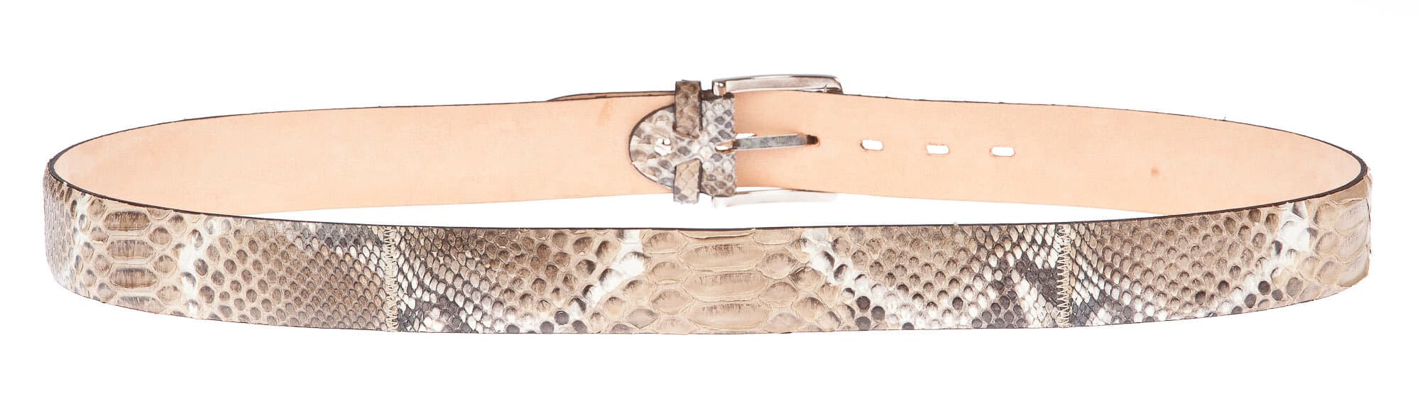 PALMANOVA: cintura uomo / donna in pitone, certificato CITES, colore: ROCCIA, Made in Italy