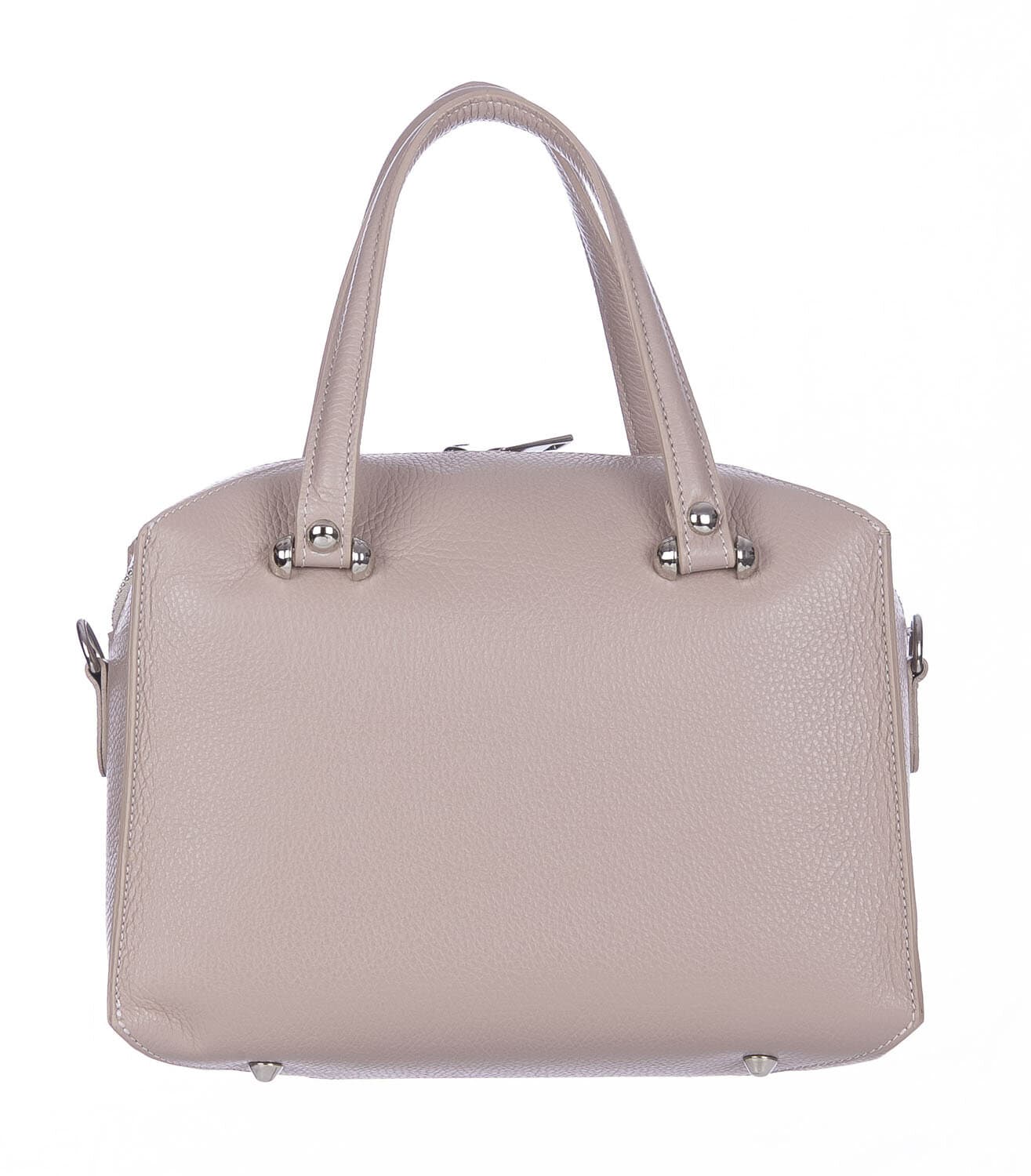 Borsa donna SOFIA a mano in vera pelle rigida, colore ROSA, CHIARO SCURO, Made in Italy
