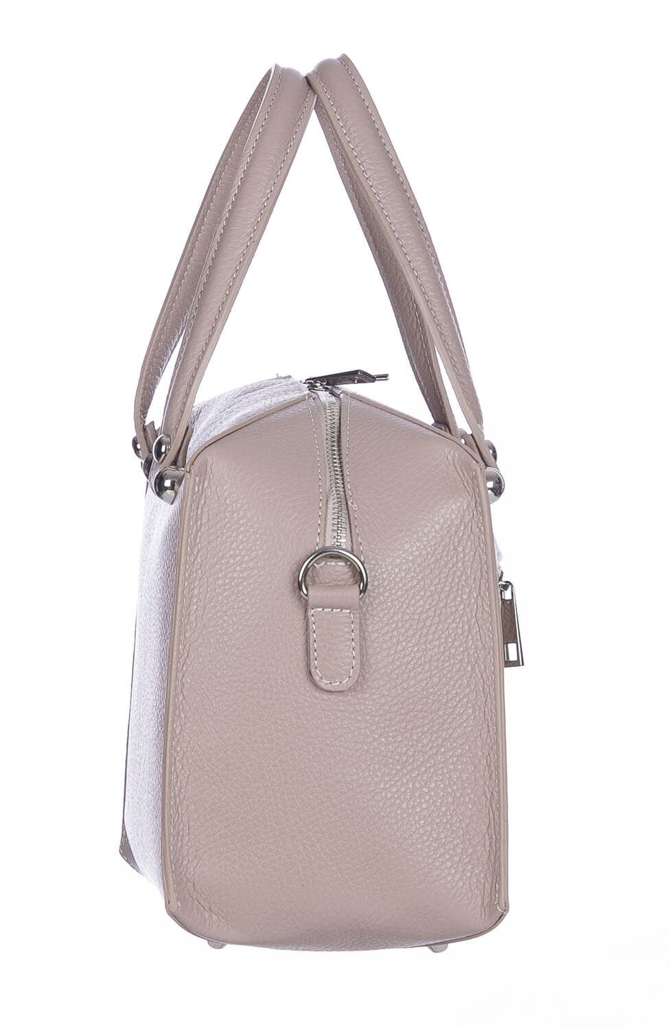 Borsa donna SOFIA a mano in vera pelle rigida, colore ROSA, CHIARO SCURO, Made in Italy