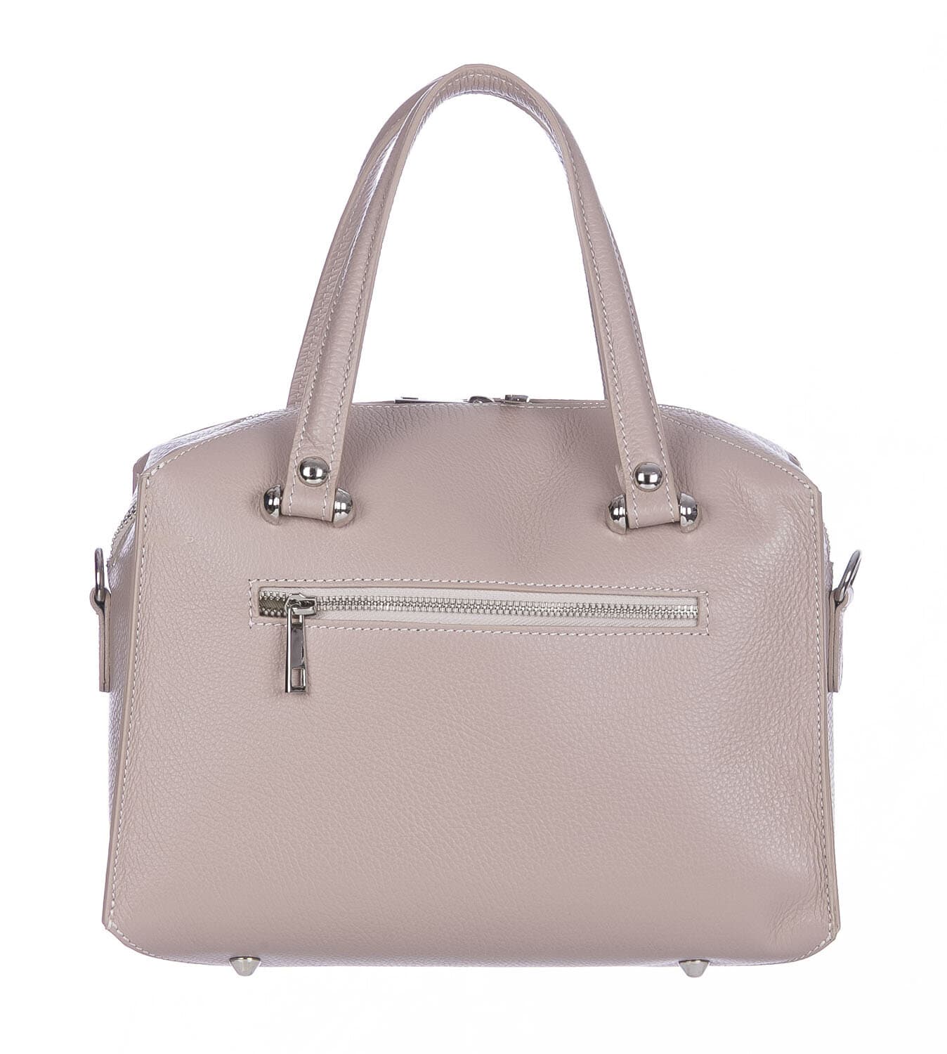 Borsa donna SOFIA a mano in vera pelle rigida, colore ROSA, CHIARO SCURO, Made in Italy