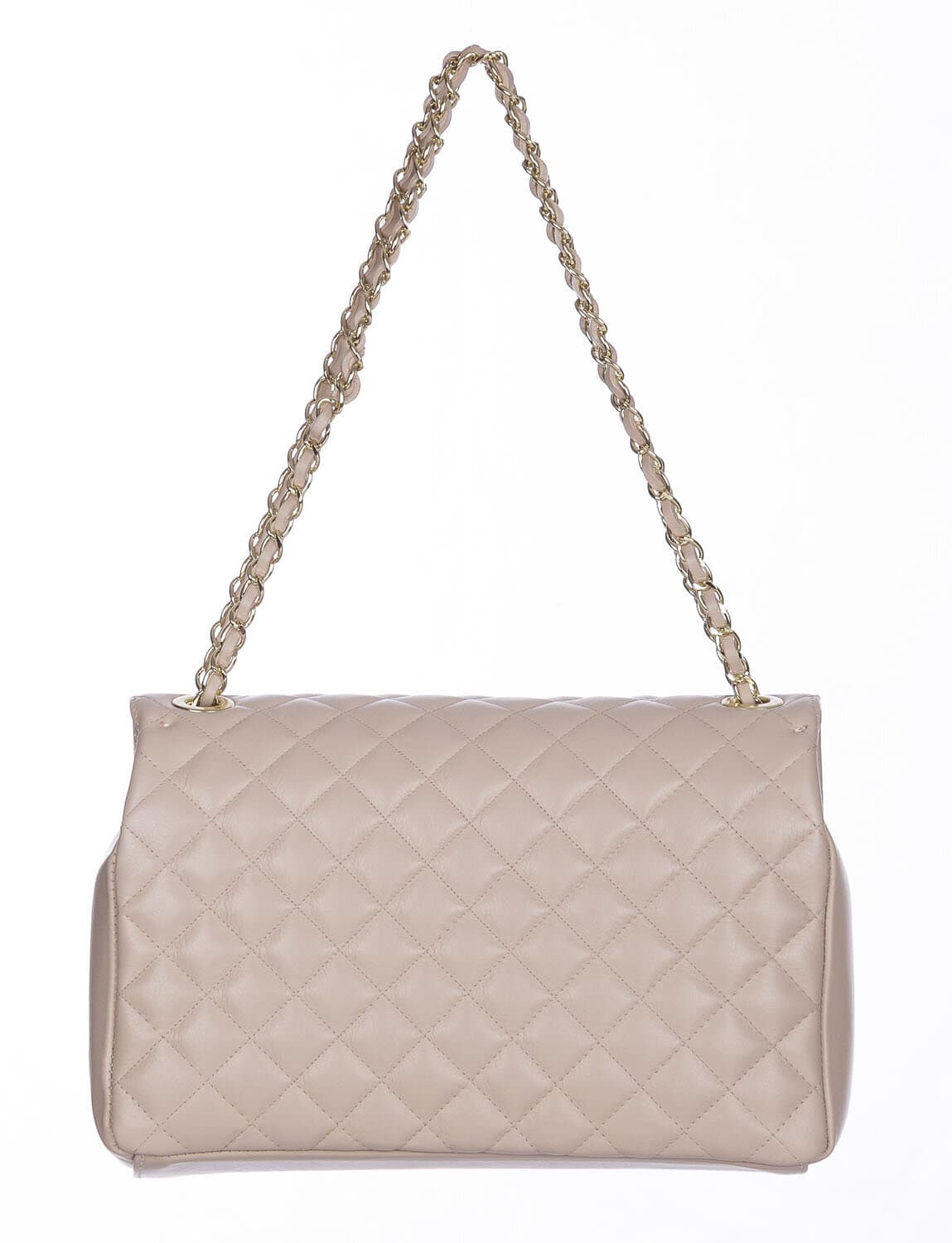 Borsa a spalla donna CHARLOTTE MAXI, in vera pelle morbida, colore ROSA, CHIAROSCURO, Made in Italy