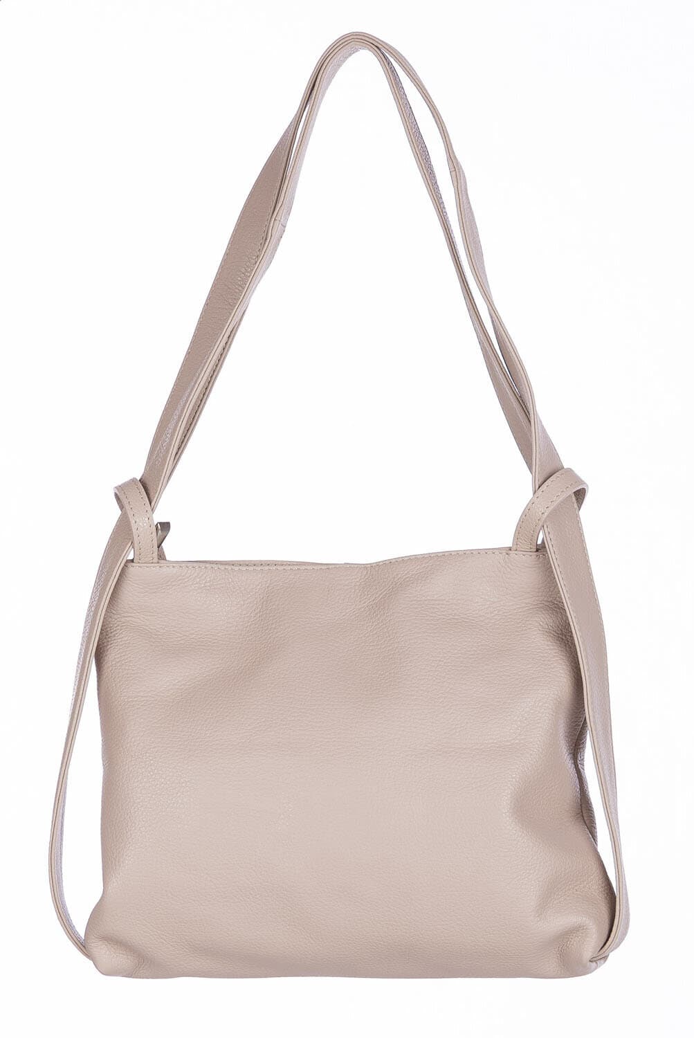 Borsa zaino donna OBorsa zaino donna OLIVIA, in vera pelle morbida martellata, colore BEIGE, CHIAROSCURO, Made in ItalyLIVIA, in vera pelle morbida martellata, colore ROSA CHIARO, CHIAROSCURO, Made in Italy