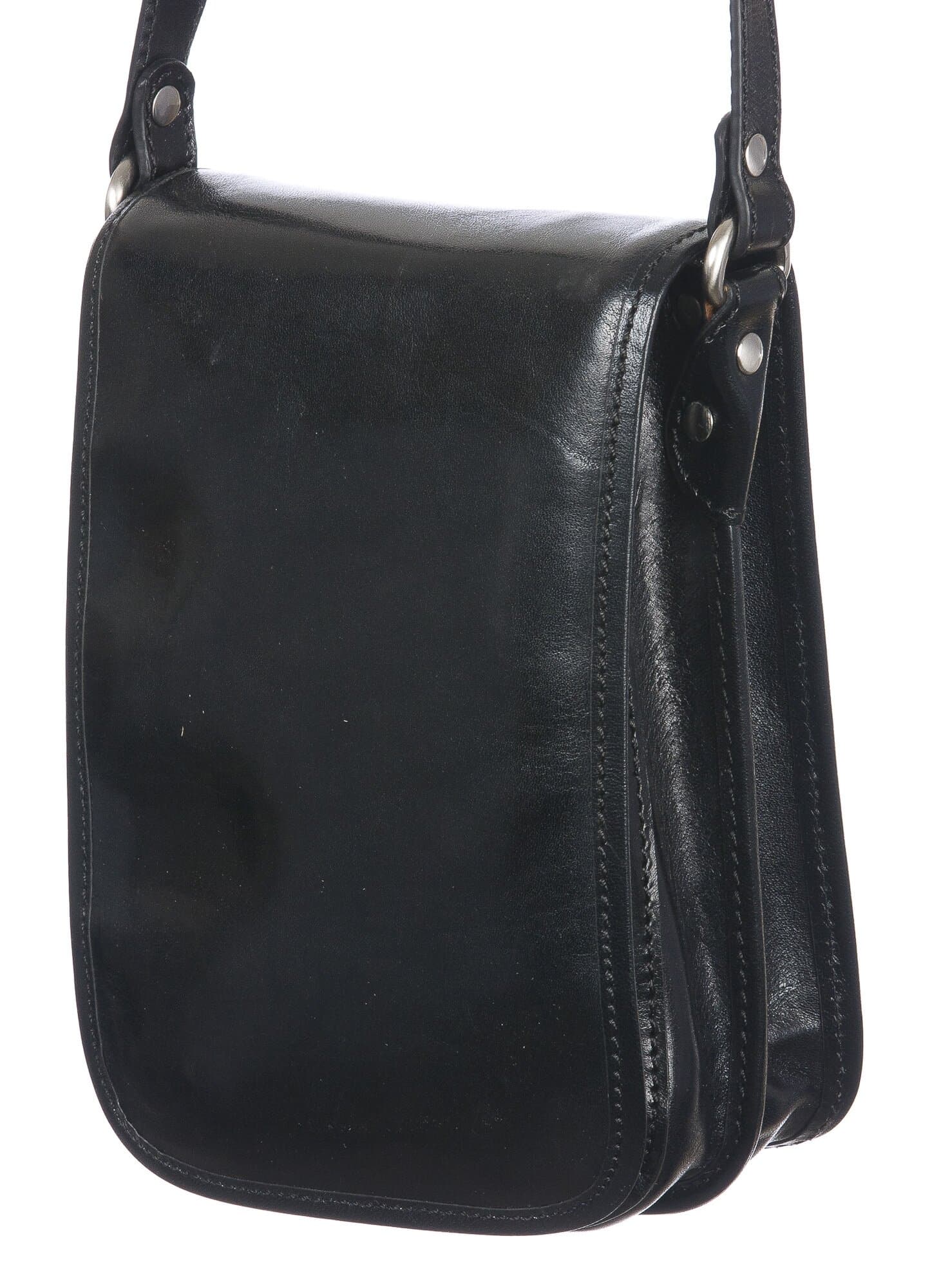 Crossbody bag for man in genuine leather DONATO, BLACK, MADE IN ITALY