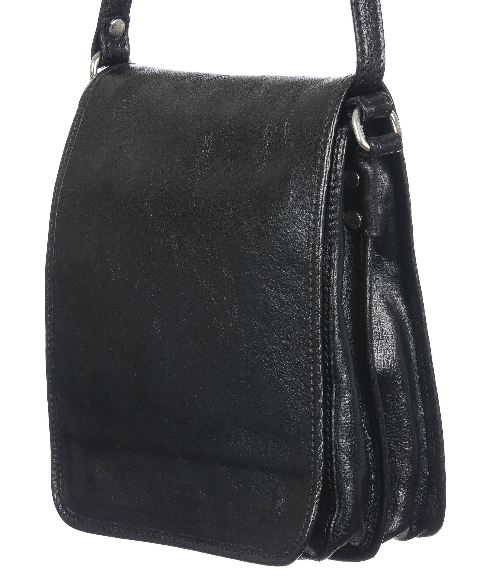 Borsa tracolla uomo in vera pelle morbida EDOARDO, colore TESTA DI MORO, MADE IN ITALY