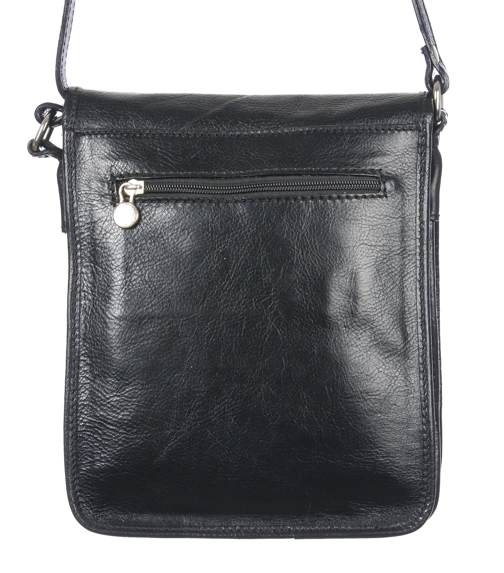 Borsa tracolla uomo in vera pelle morbida EDOARDO, colore TESTA DI MORO, MADE IN ITALY