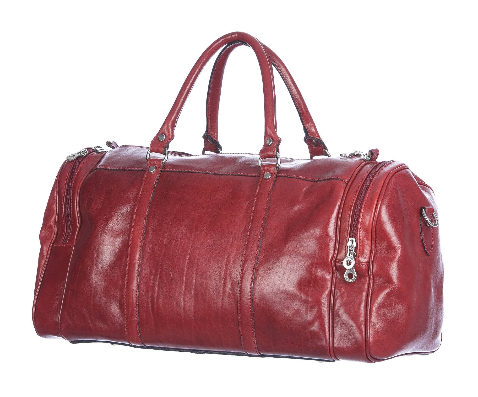 Borsone viaggio ADDA in vera pelle colore ROSSO, CHIAROSCURO, Made in Italy
