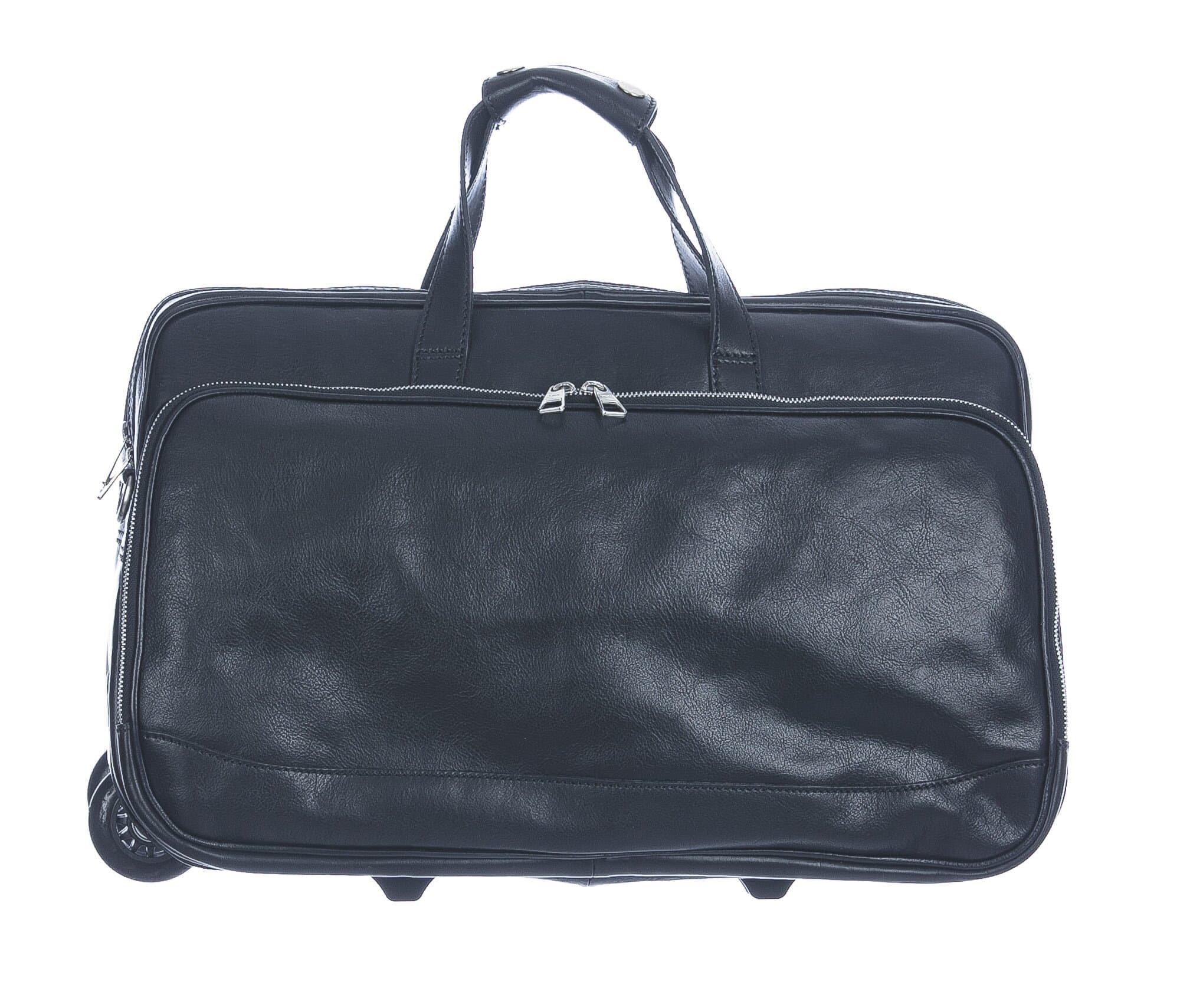 Borsone in vera pelle CHIAROSCURO mod. LAMBRO SMALL colore NERO 