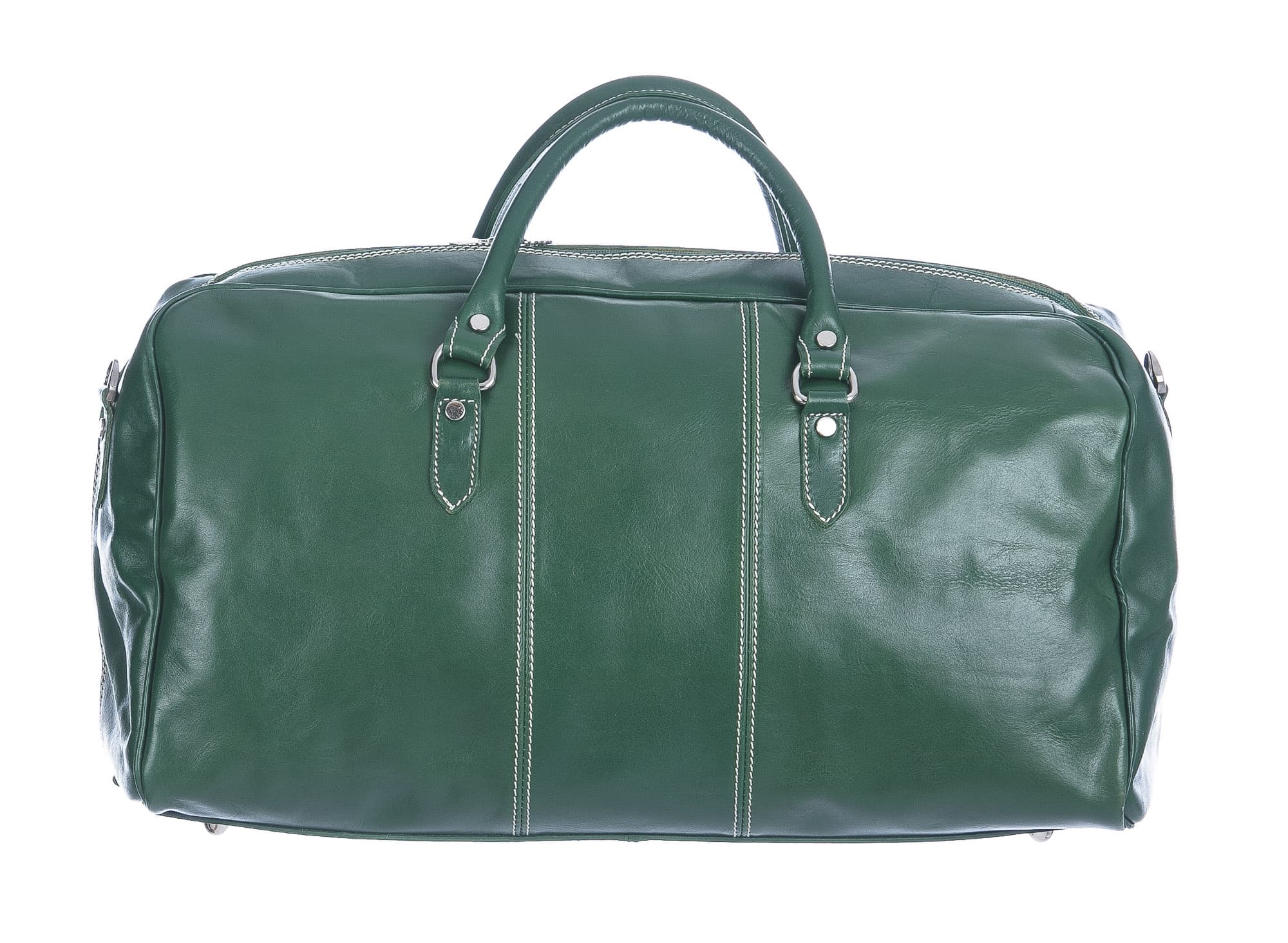 Borsone viaggio NILO MAXI in vera pelle colore VERDE