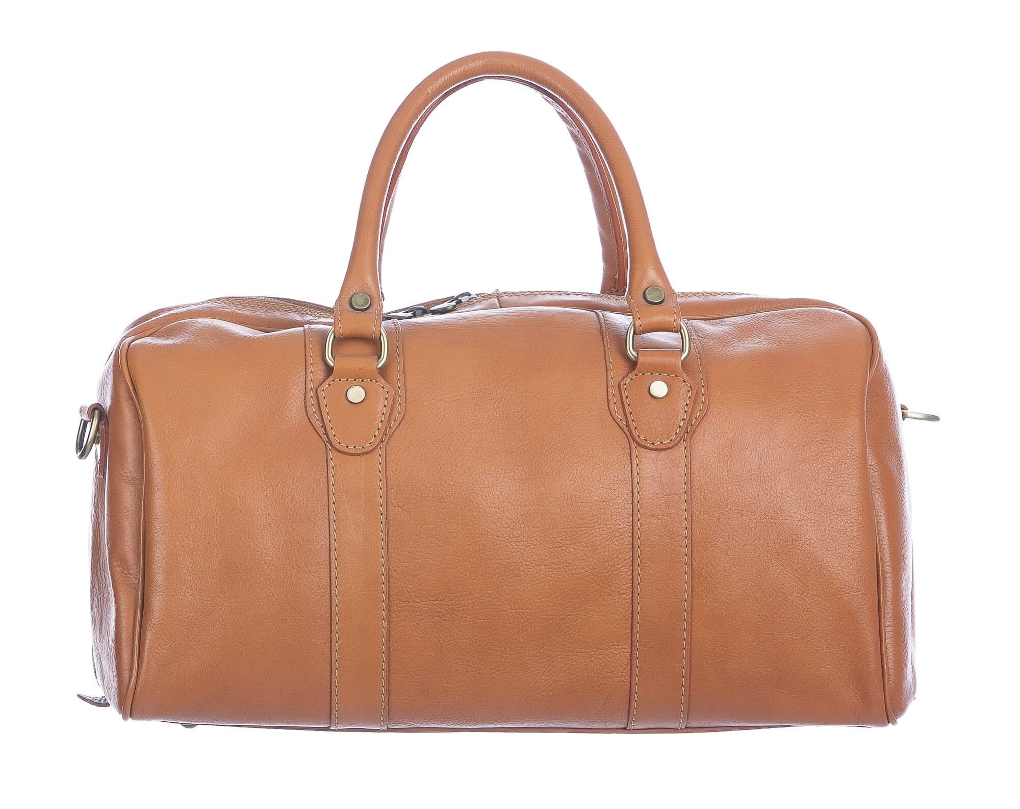 Borsa viaggio NILO BABY in vera pelle primo fiore, colore MIELE