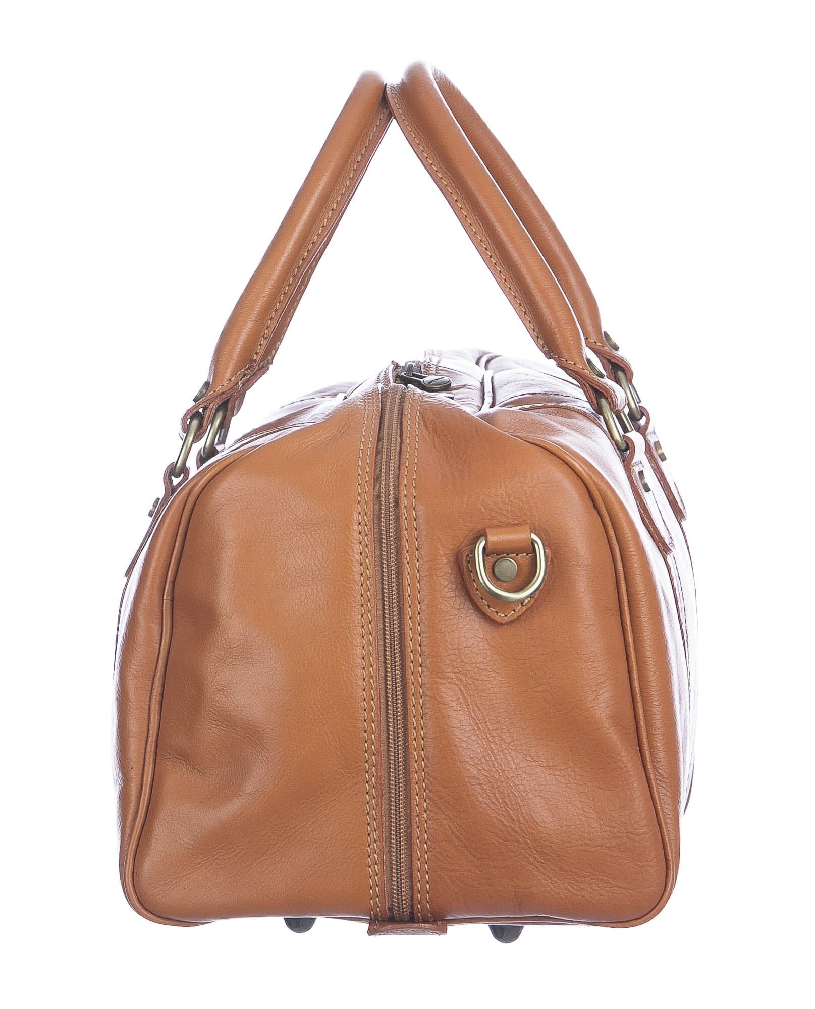 Borsa viaggio NILO BABY in vera pelle primo fiore, colore MIELE