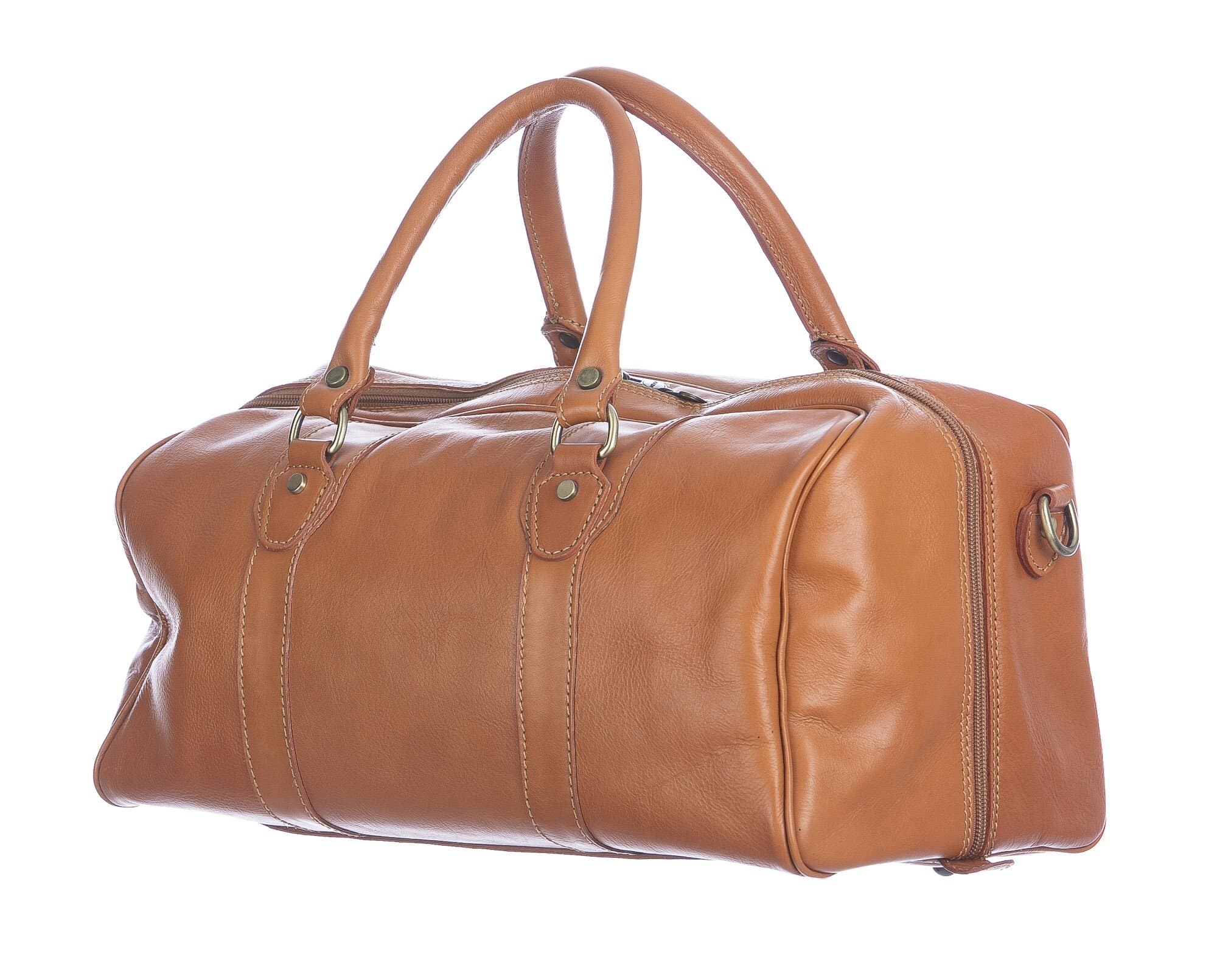 Borsa viaggio NILO BABY in vera pelle primo fiore, colore MIELE