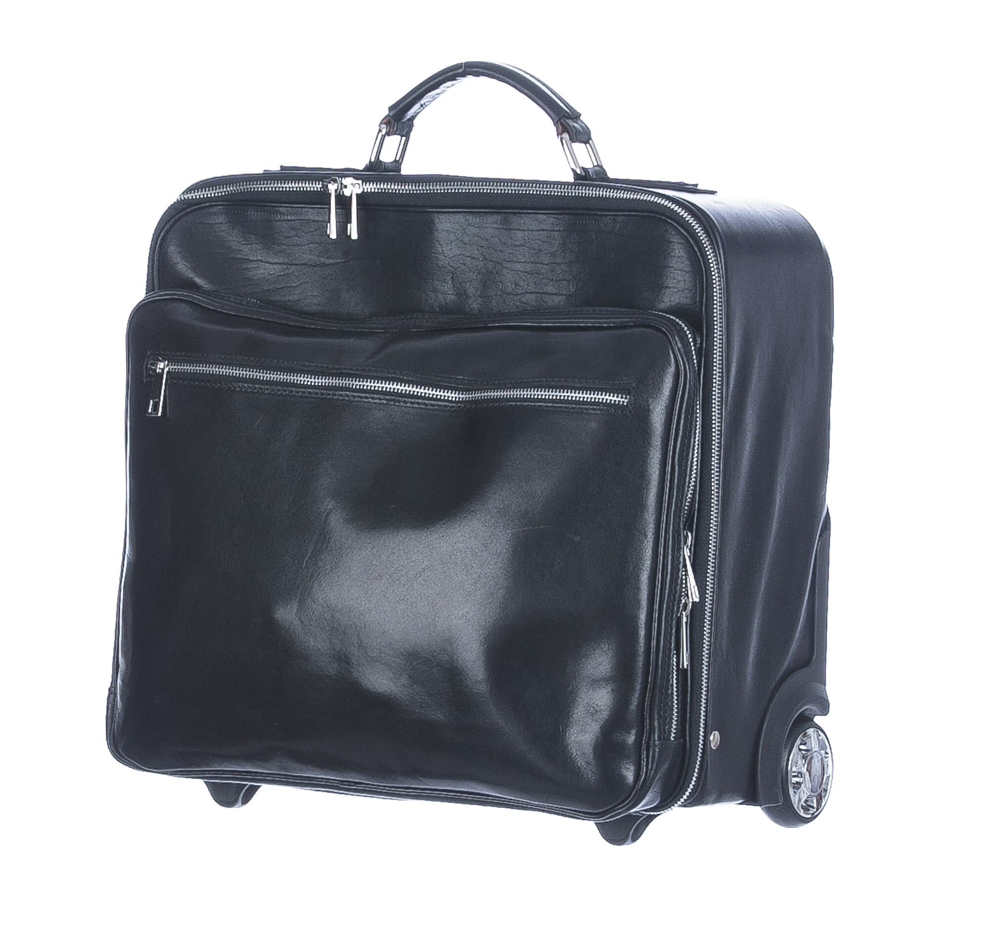 Borsa da viaggio PANARO in vera pelle primo fiore,NERO, CHIAROSCURO, Made in Italy