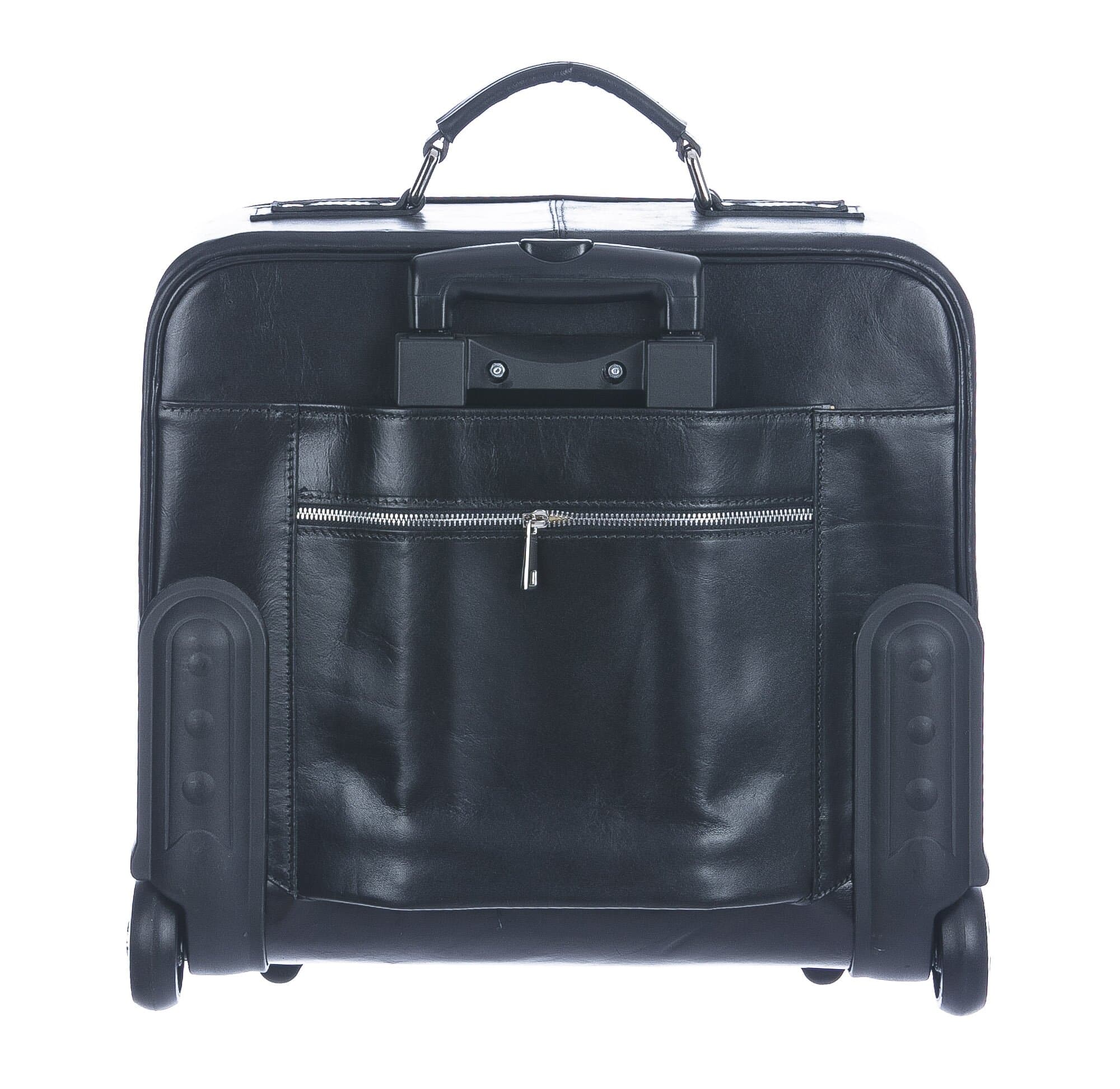 Borsa da viaggio PANARO in vera pelle primo fiore,NERO, CHIAROSCURO