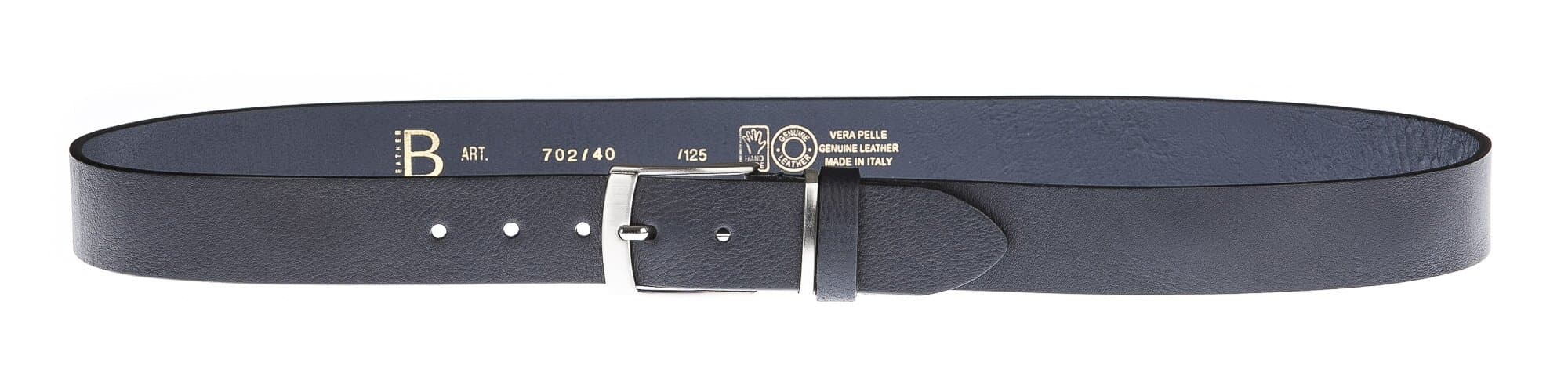 Cintura uomo in vera pelle MAGIONE, colore BLU SCURO, CHIAROSCURO, Made in Italy