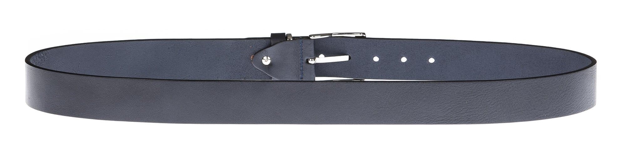 Cintura uomo in vera pelle MAGIONE, colore BLU SCURO, CHIAROSCURO, Made in Italy