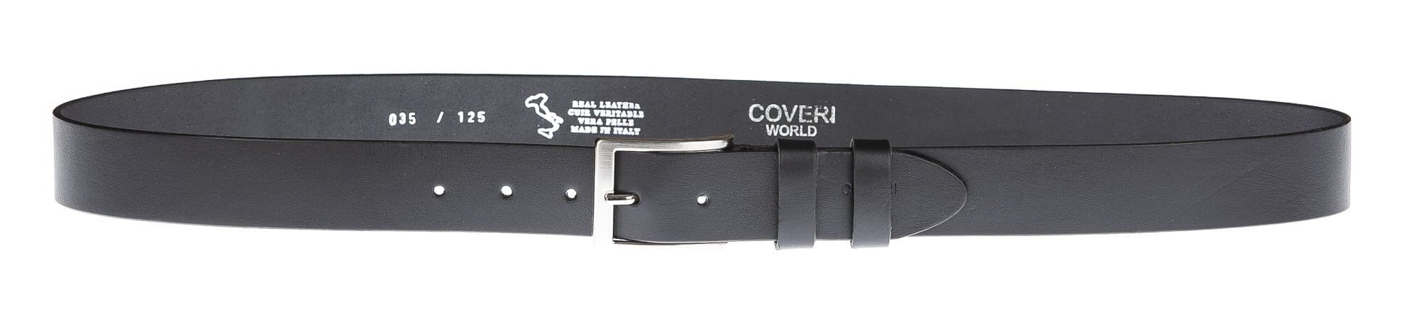 Cintura uomo in vera pelle RIMINI, colore NERO, COVERI, Made in Italy