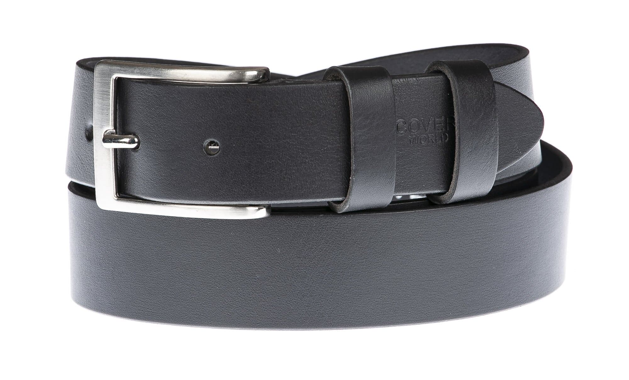 Cintura uomo in vera pelle RIMINI, colore NERO, COVERI, Made in Italy
