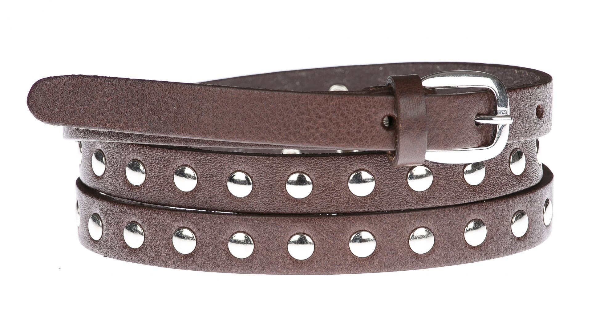 Cintura donna in vera pelle SPOLETO, MARRONE, CHIAROSCURO, Made in Italy