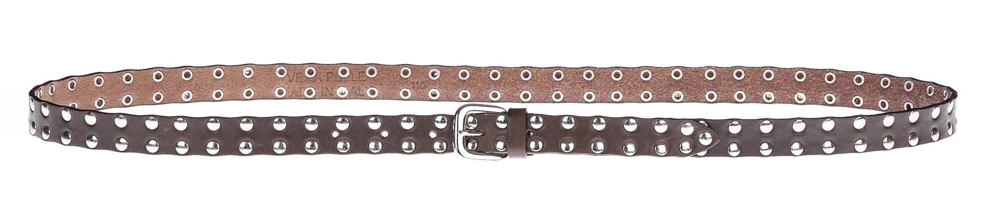 Cintura donna in vera pelle ASSISI, MARRONE, CHIAROSCURO, Made in Italy