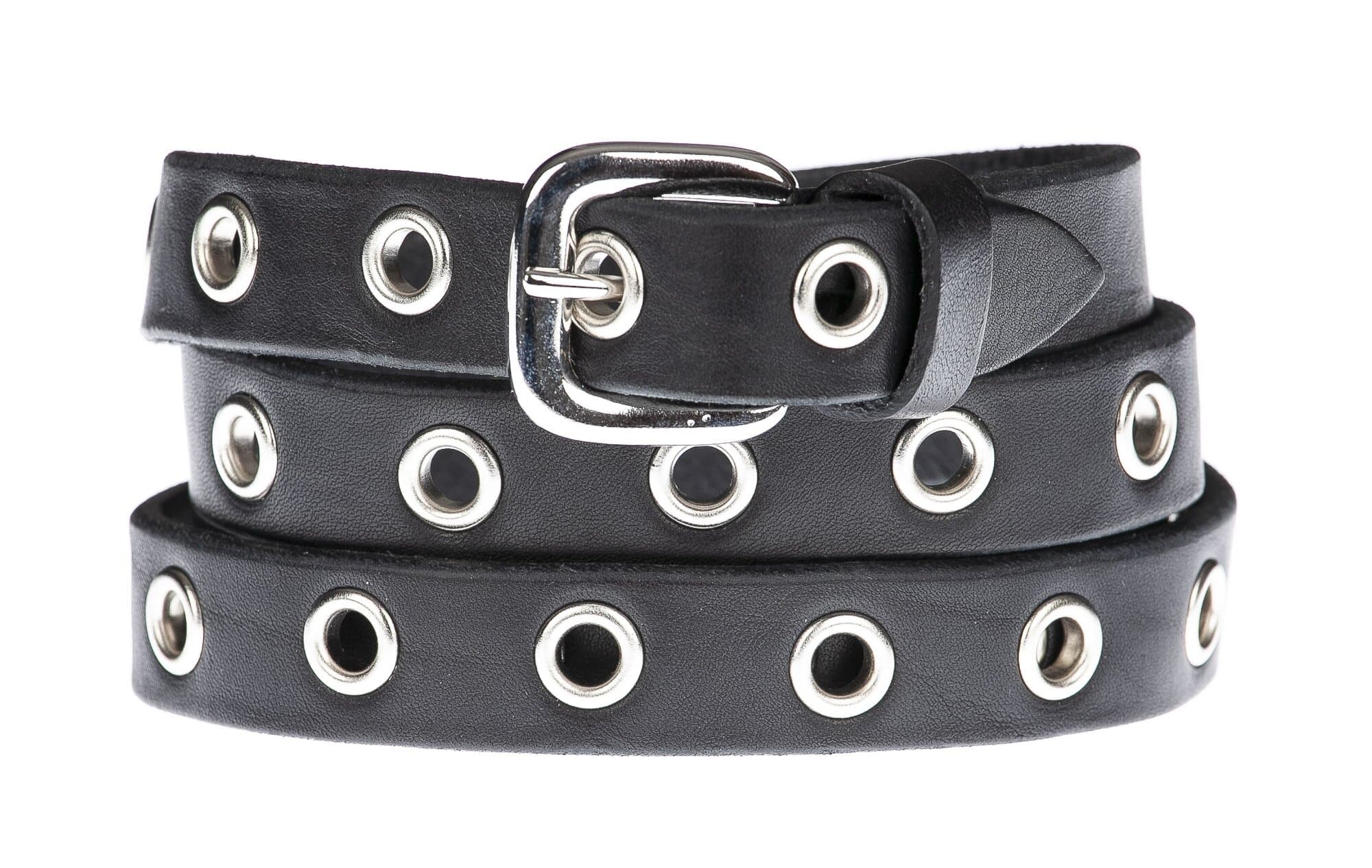 Cintura donna in vera pelle PERUGIA, NERO, CHIAROSCURO, Made in Italy