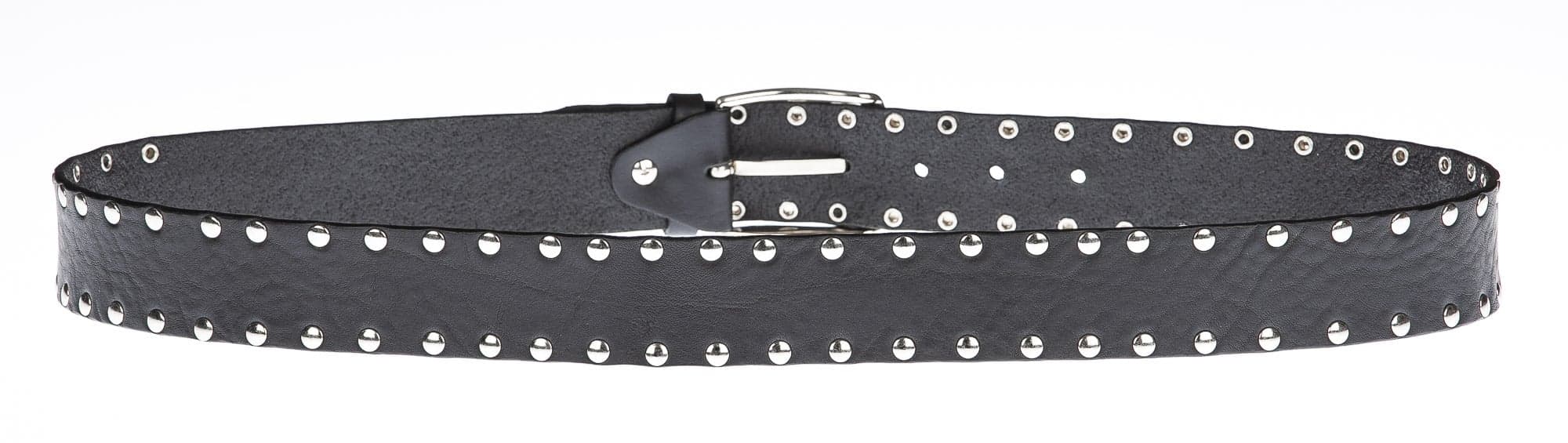 Cintura uomo in vera pelle ORVIETO, colore NERO, CHIAROSCURO, Made in Italy 