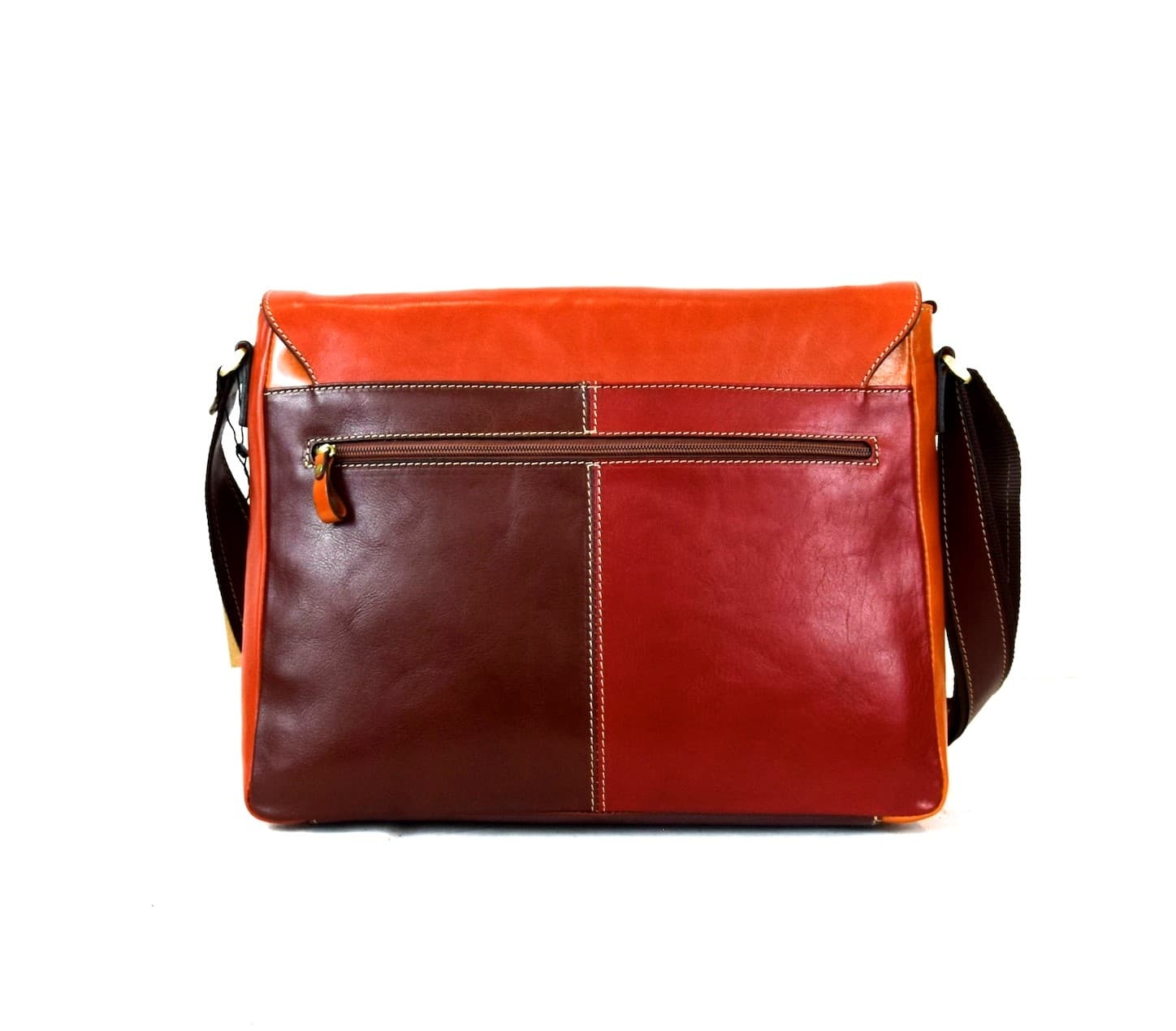 Borsa Messenger a tracolla da uomo in vera pelle primo fiore, MICHELE, MULTICOLORE, SANTINI