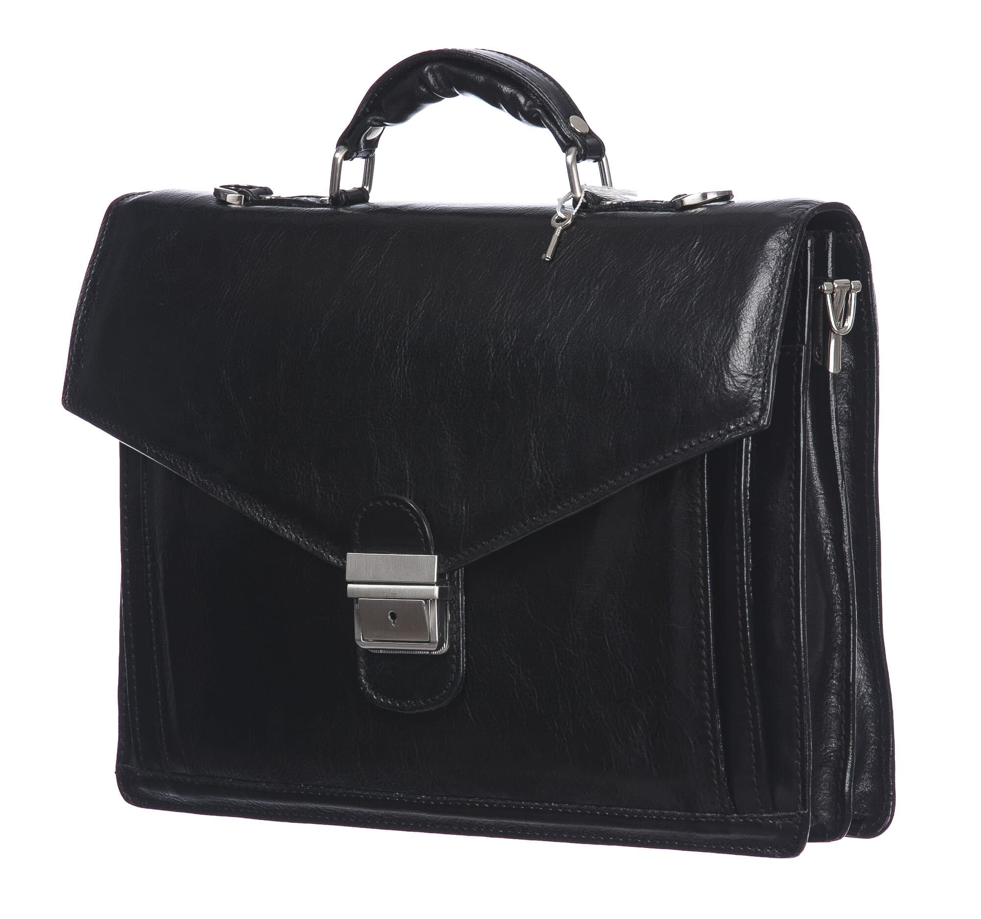Borsa ufficio uomo/donna in vera pelle FERNANDO, NERO, CHIAROSCURO, MADE IN ITALY