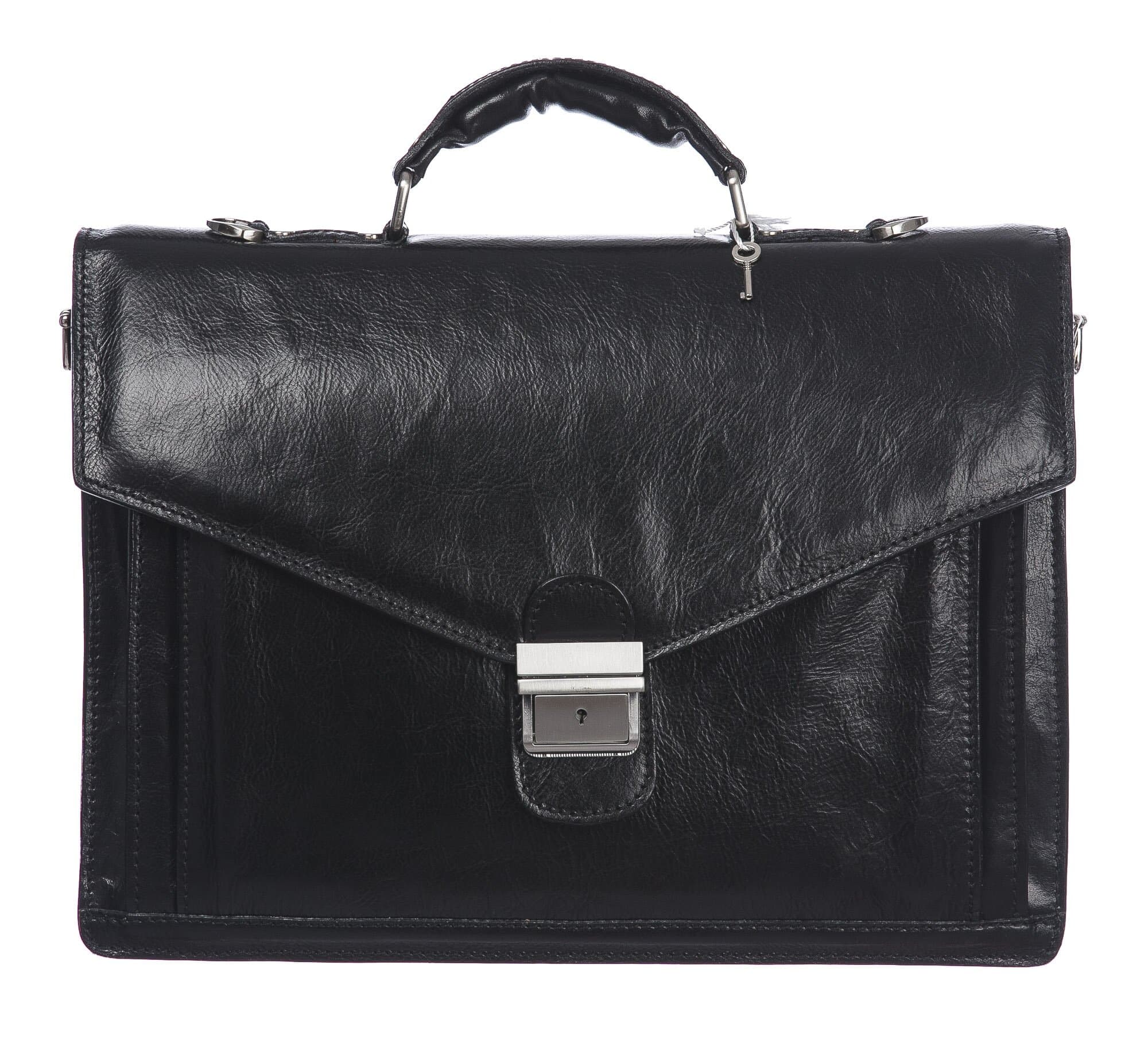 Borsa ufficio uomo/donna in vera pelle FERNANDO, NERO, CHIAROSCURO, MADE IN ITALY