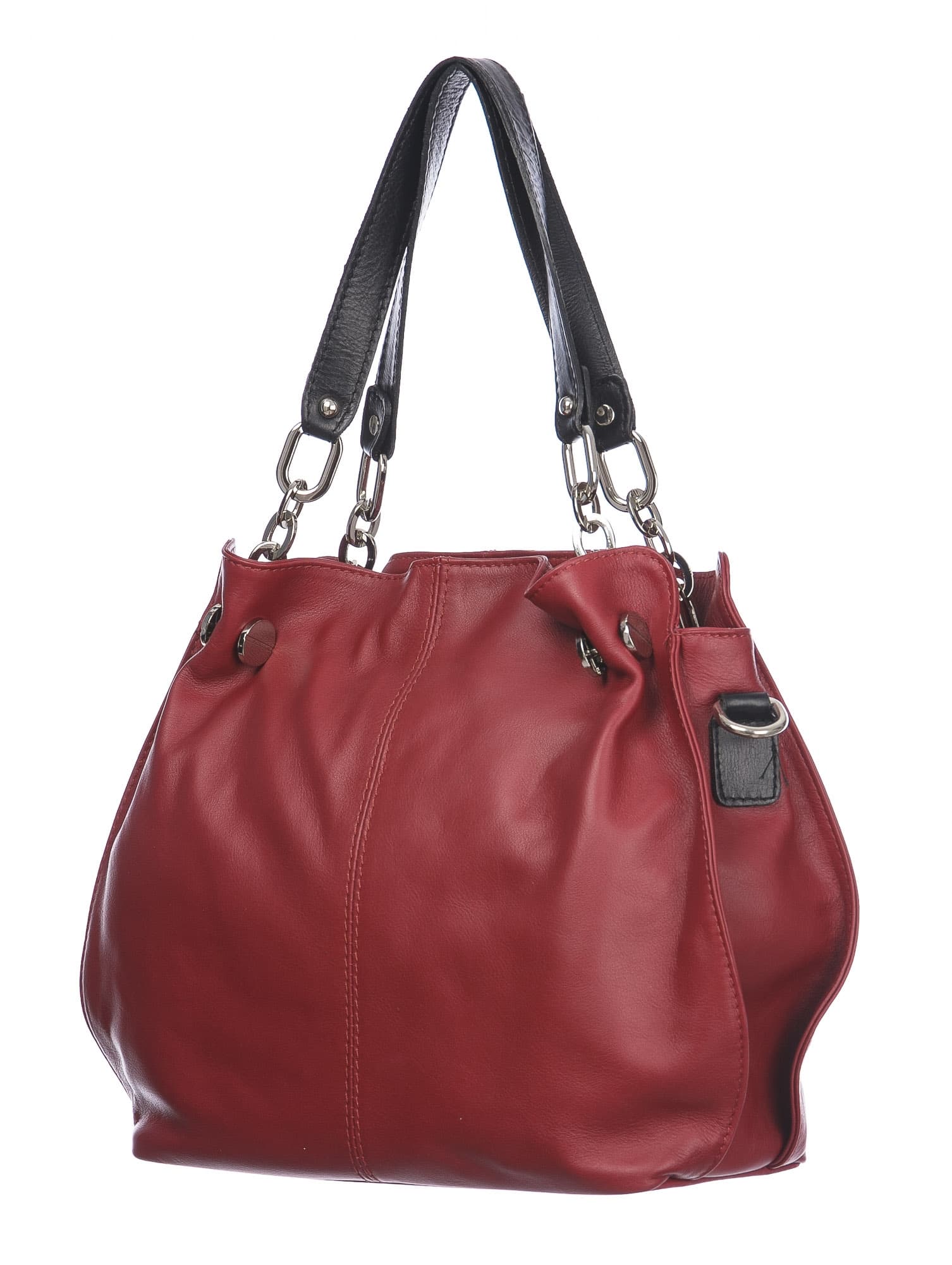 Borsa donna in vera pelle ADELINA, colore ROSSO,CHIARO SCURO, MADE IN ITALY