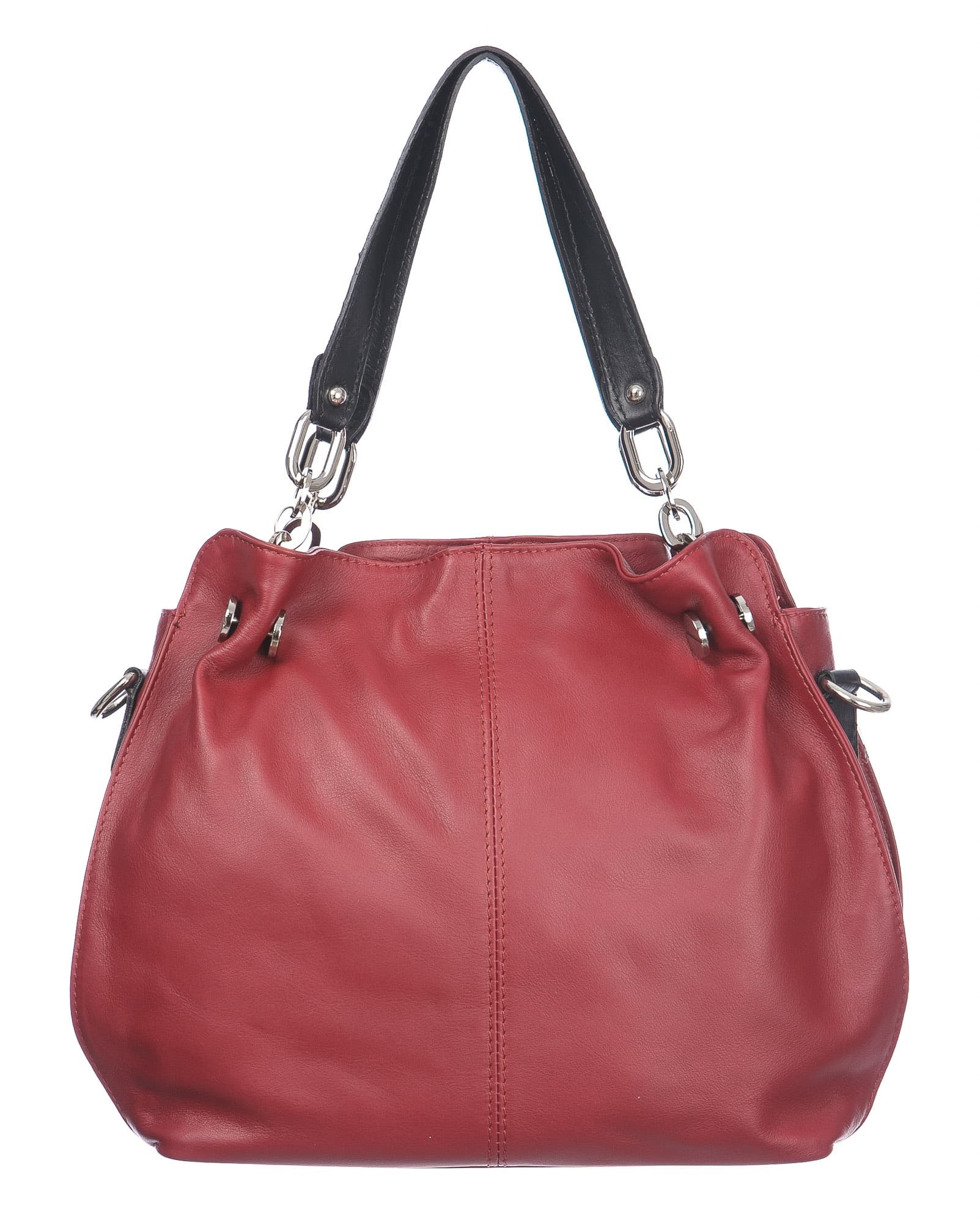 Borsa donna in vera pelle ADELINA, colore ROSSO,CHIARO SCURO, MADE IN ITALY