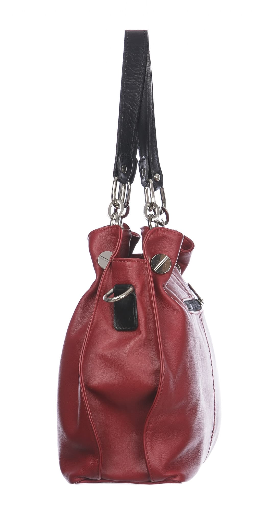 Borsa donna in vera pelle ADELINA, colore ROSSO,CHIARO SCURO, MADE IN ITALY