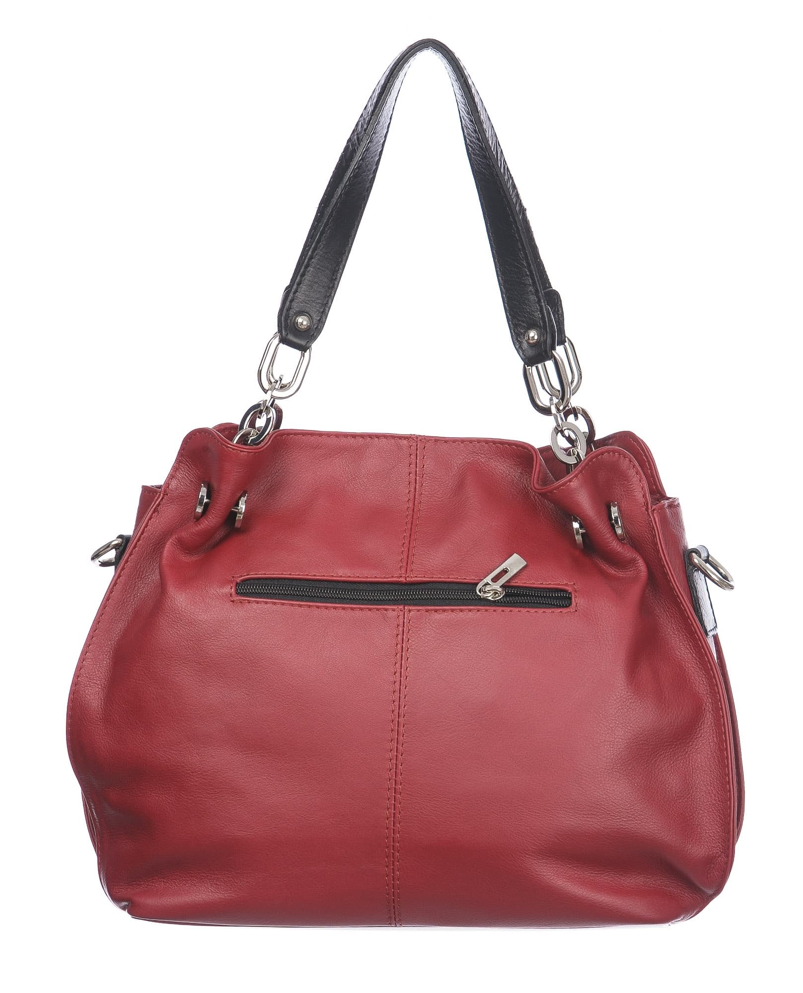 Borsa donna in vera pelle ADELINA, colore ROSSO,CHIARO SCURO, MADE IN ITALY