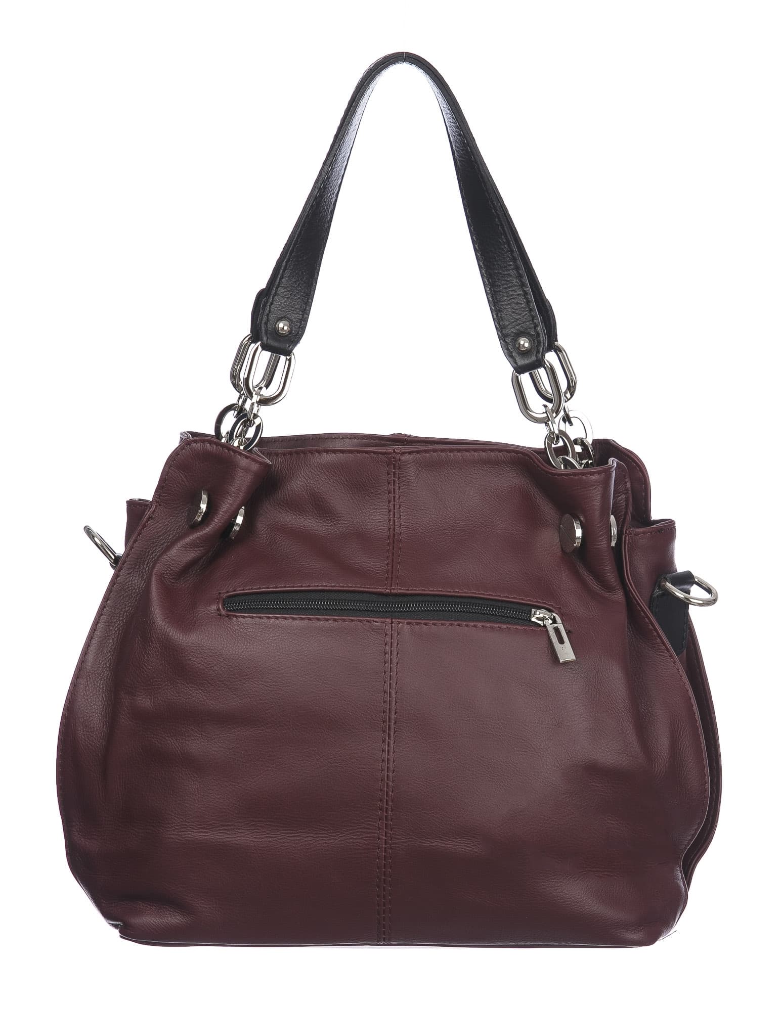Borsa donna in vera pelle ADELINA, colore BORDEAUX,CHIARO SCURO, MADE IN ITALY
