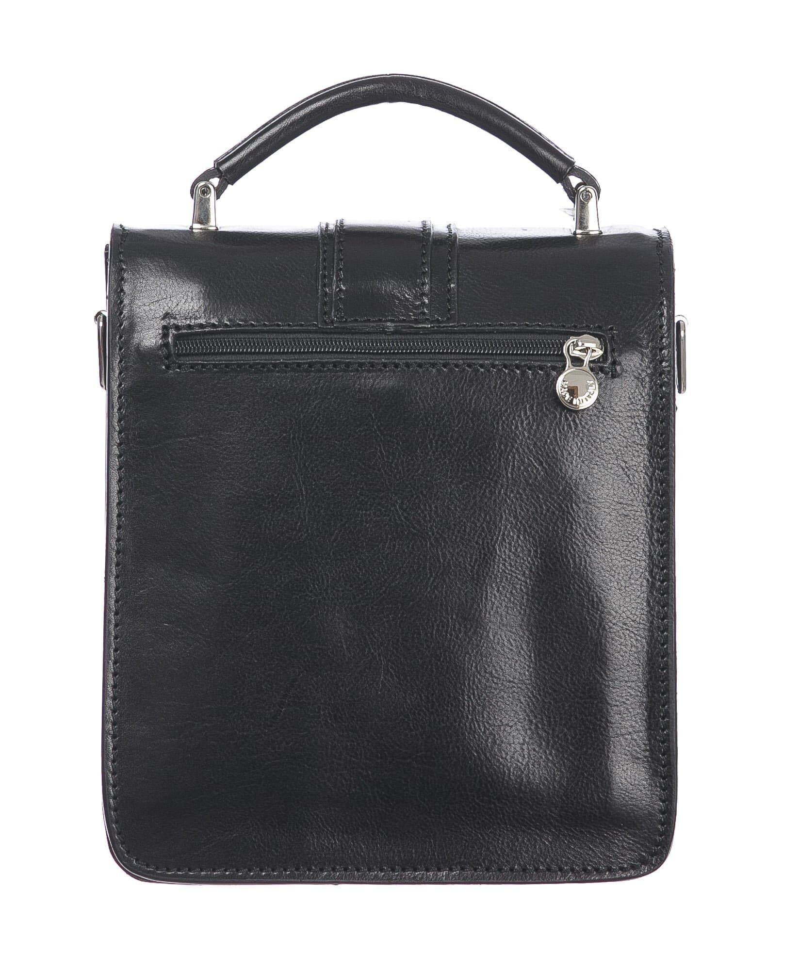 Tracolla uomo in vera pelle ARTURO, colore NERO, CHIAROSCURO, MADE IN ITALY