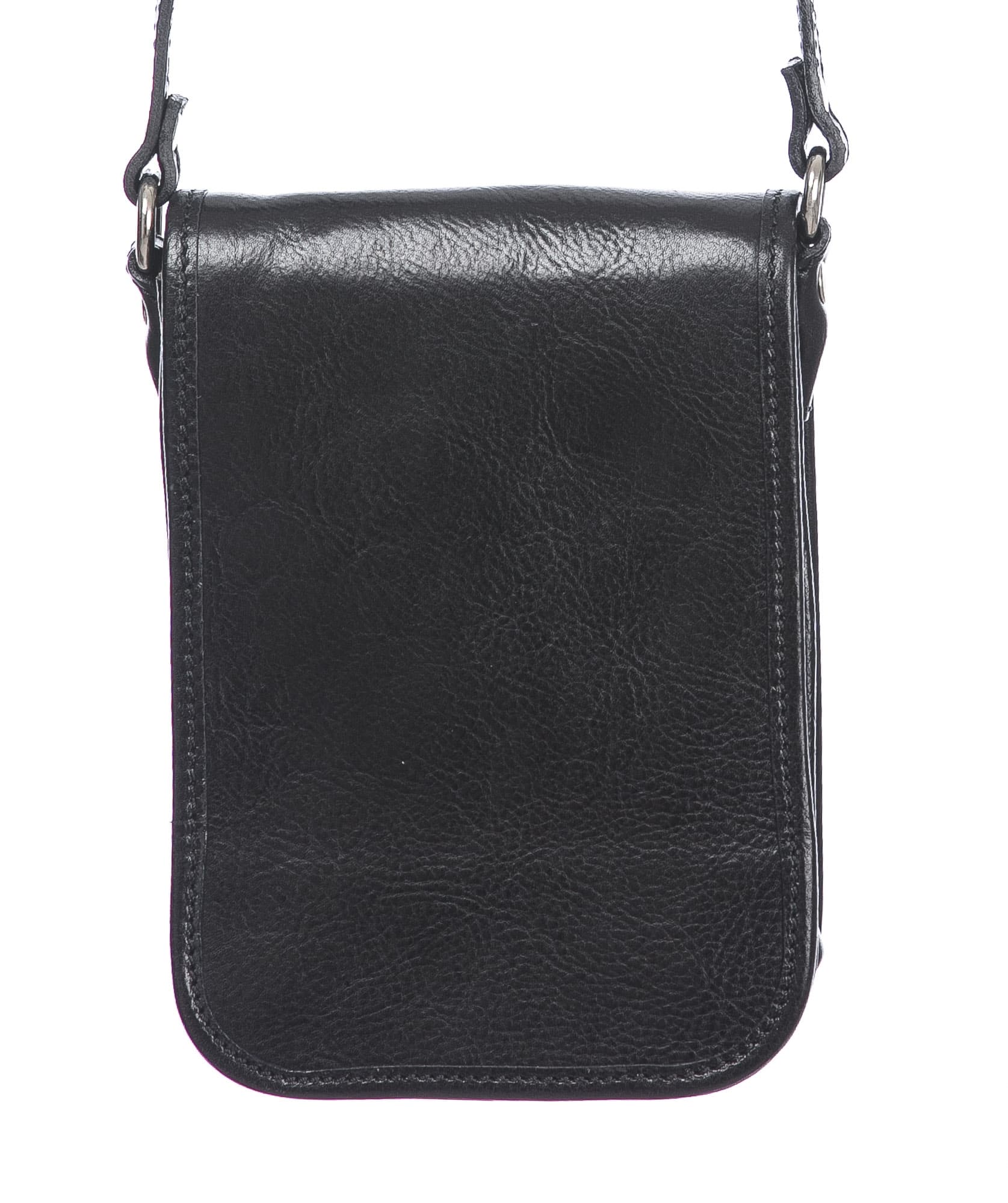 Tracolla uomo in vera pelle MILO, colore NERO, CHIAROSCURO, MADE IN ITALY