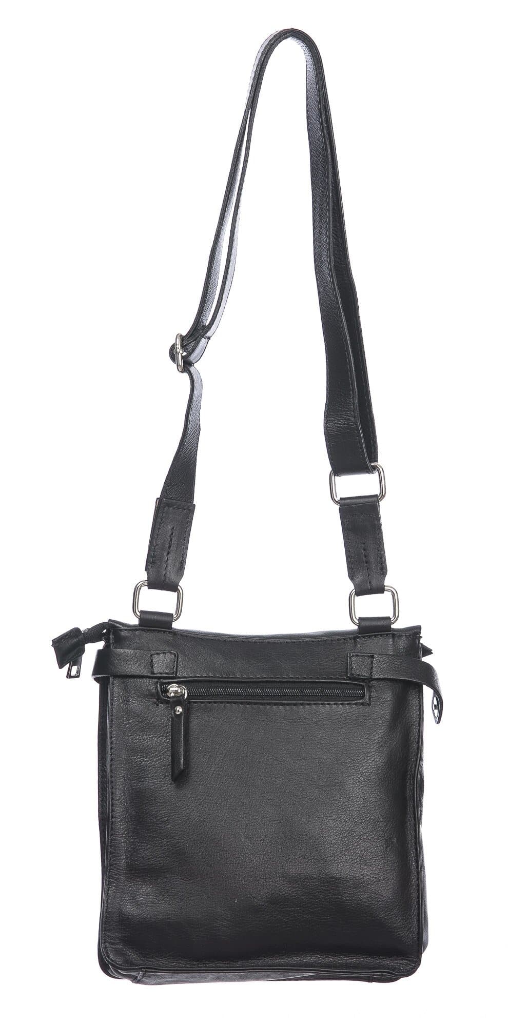 ETTORE : tracolla uomo in pelle morbida, colore : NERO, Made in Italy