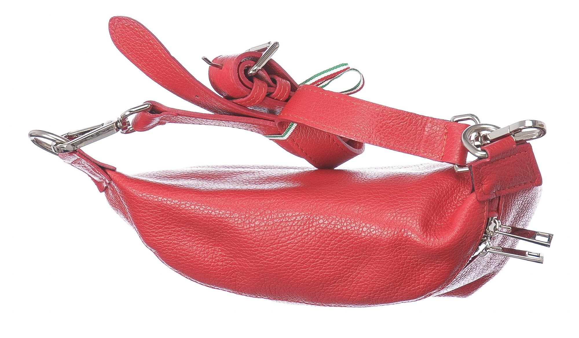 Gloria: marsupio pratico e spazioso per la donna che, anche in versione più sportiva e casual, vuole mantenere la sua eleganza scegliendo la vera pelle primo fiore italiana per i suoi accessori. Progettato con un design minimal, chiusura a cerniera, comod