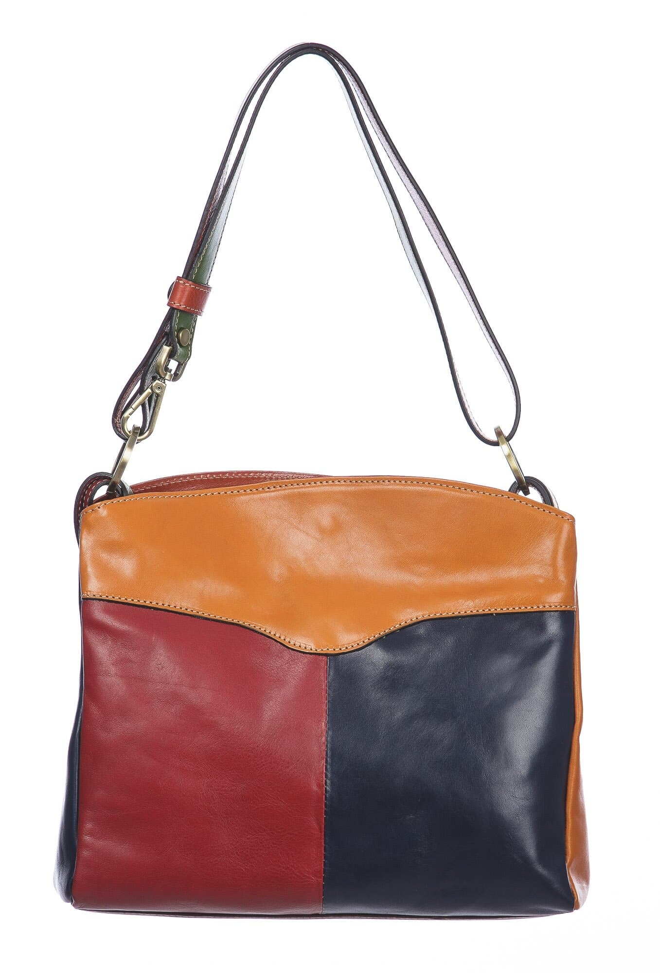 Borsa donna in vera pelle BENEDETTA, MULTICOLORE, SATINI, MADE IN ITALY