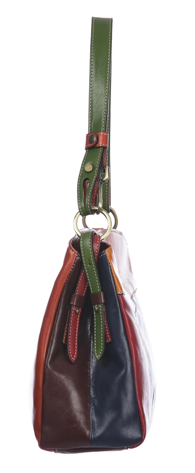Borsa donna in vera pelle BENEDETTA, MULTICOLORE, SATINI, MADE IN ITALY