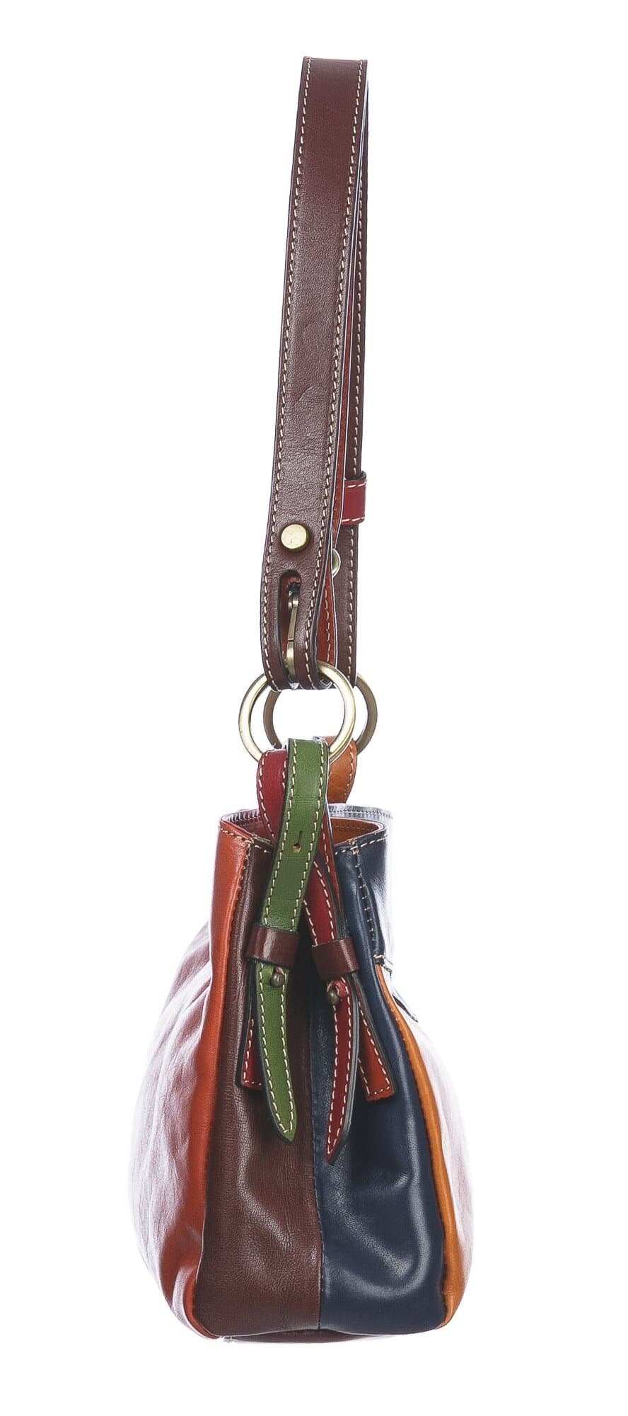 Borsa donna in vera pelle BENEDETTA SMALL, MULTICOLORE, SANTINI, MADE IN ITALY