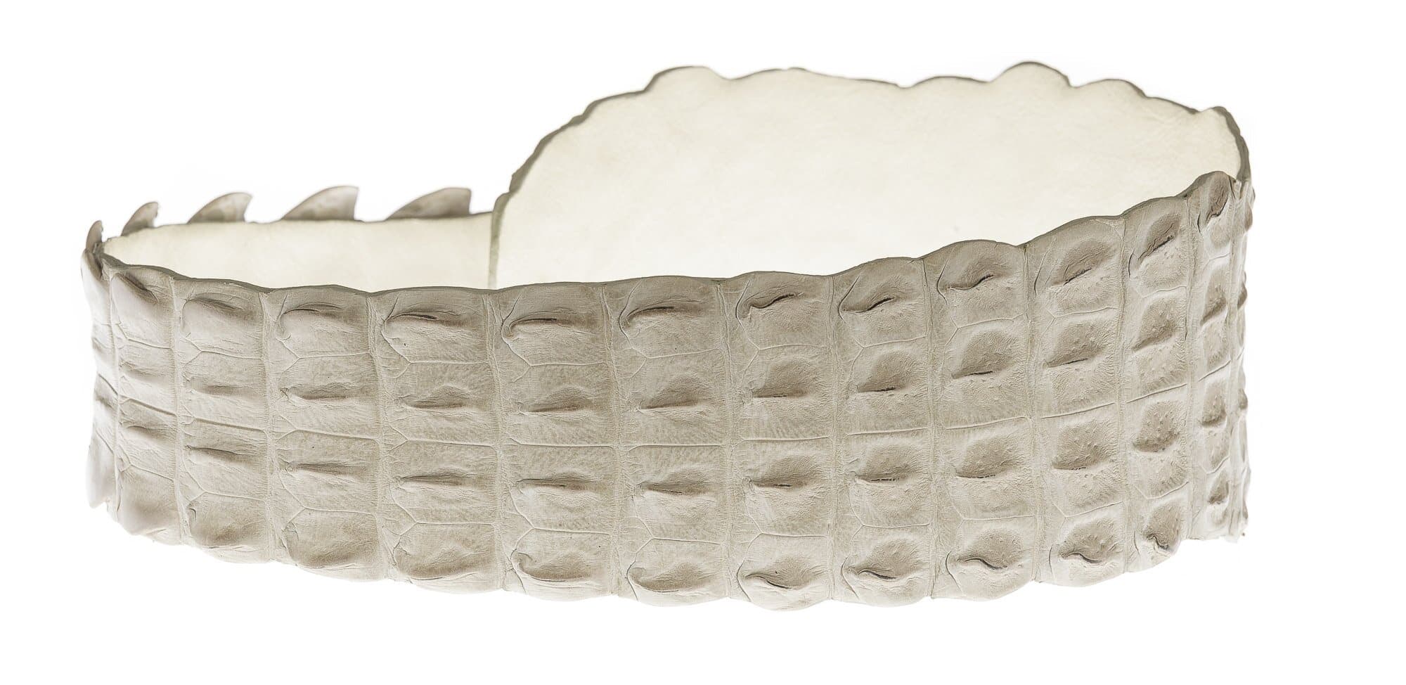 Cintura donna in vera pelle di coccodrillo GIZA, colore CHAMPAGNE, SANTINI, MADE IN ITALY