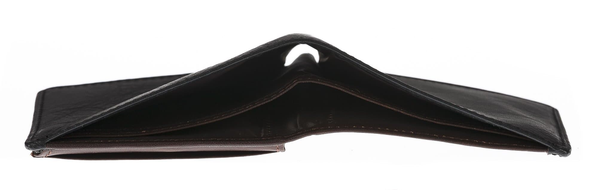 Portafoglio da uomo in vera pelle CAMBOGIA, colore NERO/TESTA MORO, CHIAROSCURO, MADE IN ITALY