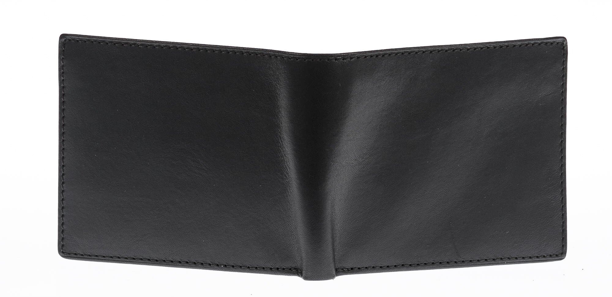 Portafoglio da uomo in vera pelle CAMBOGIA, colore NERO/MIELE, CHIAROSCURO, MADE IN ITALY