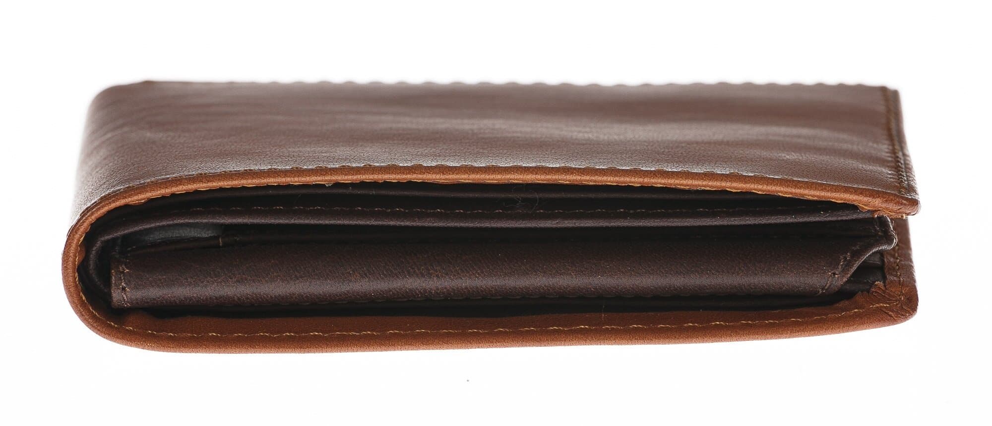 Portafoglio da uomo in vera pelle CAMBOGIA, colore MIELE/TESTA DI MORO, CHIAROSCURO, MADE IN ITALY 