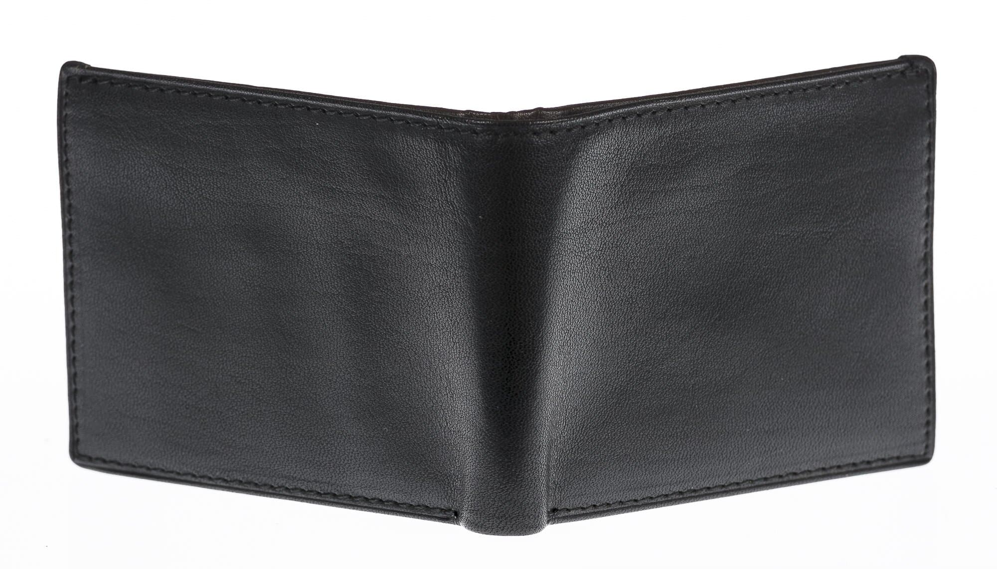 Portafoglio da uomo in vera pelle CAMBOGIA, colore NERO/TESTA MORO, CHIAROSCURO, MADE IN ITALY